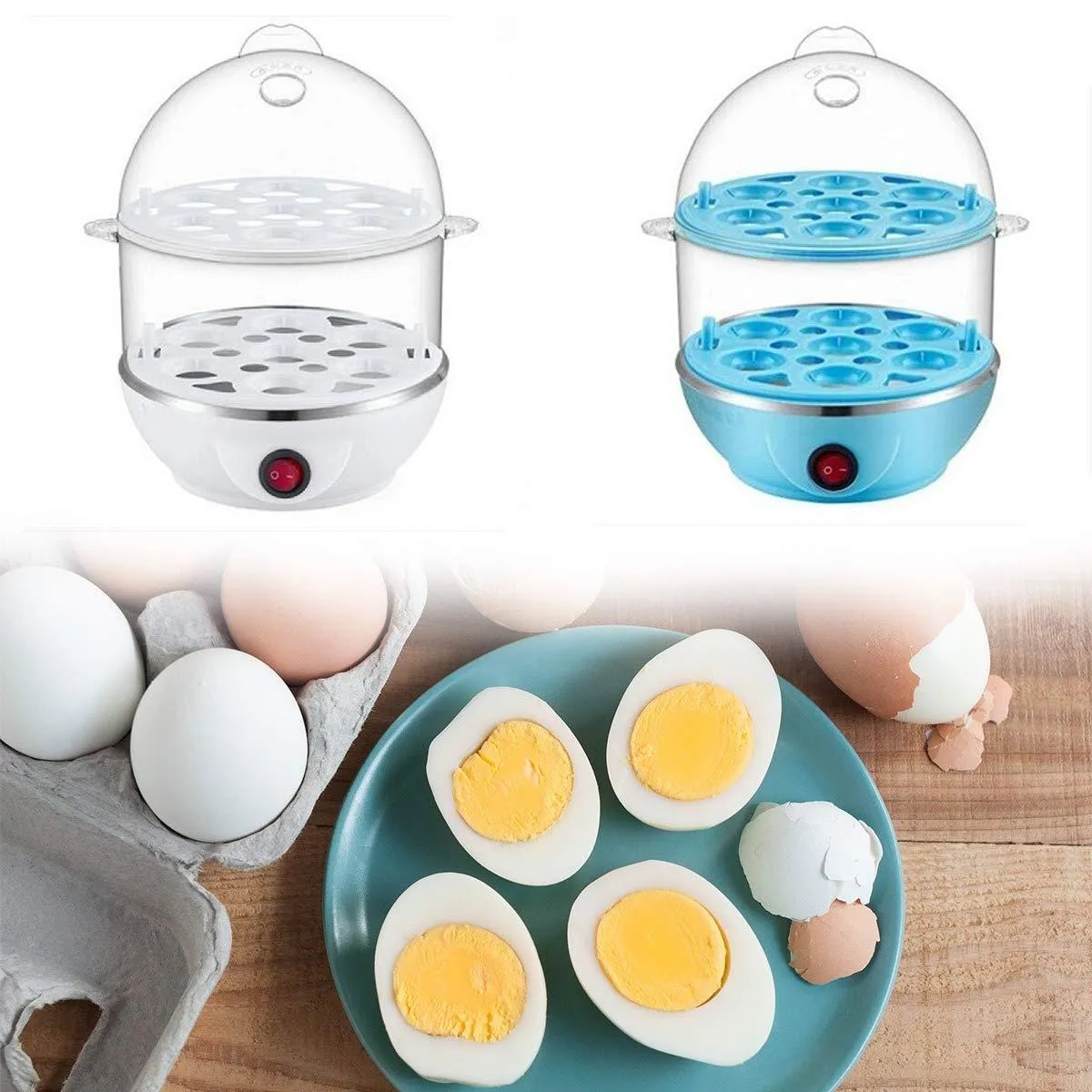 115 Multi-Function 2 Layer 14 Egg Cooker Boilers & Steamer