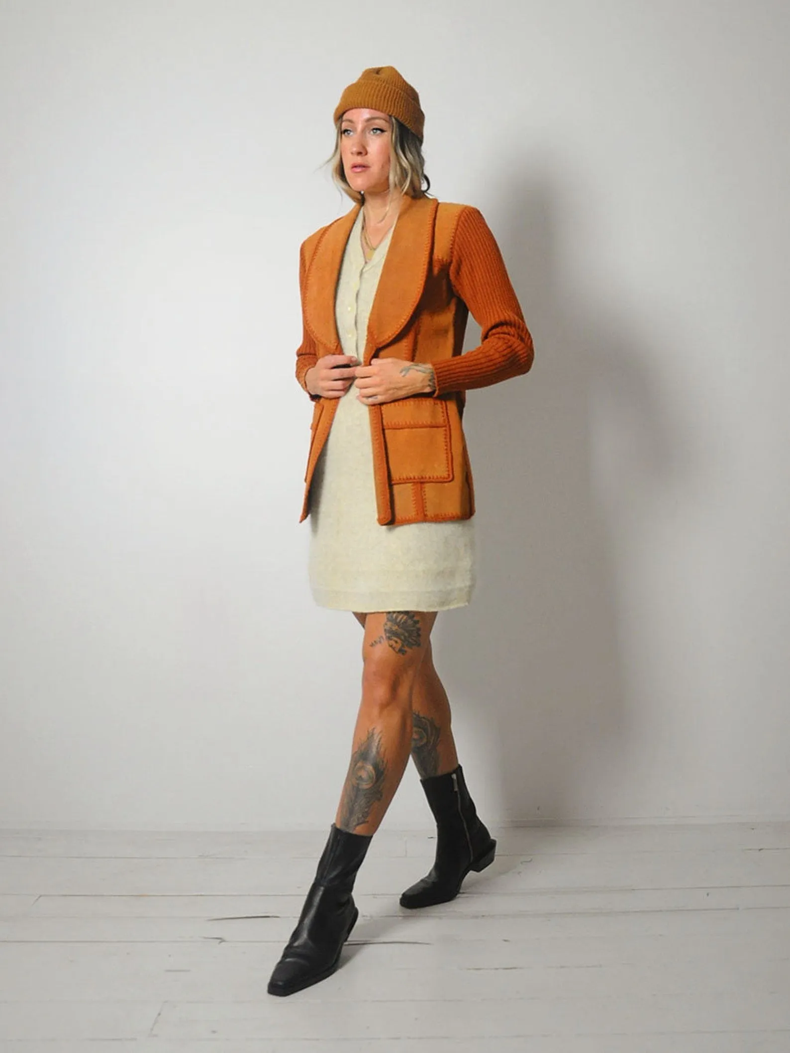 1970's Sienna Suede Knit Jacket