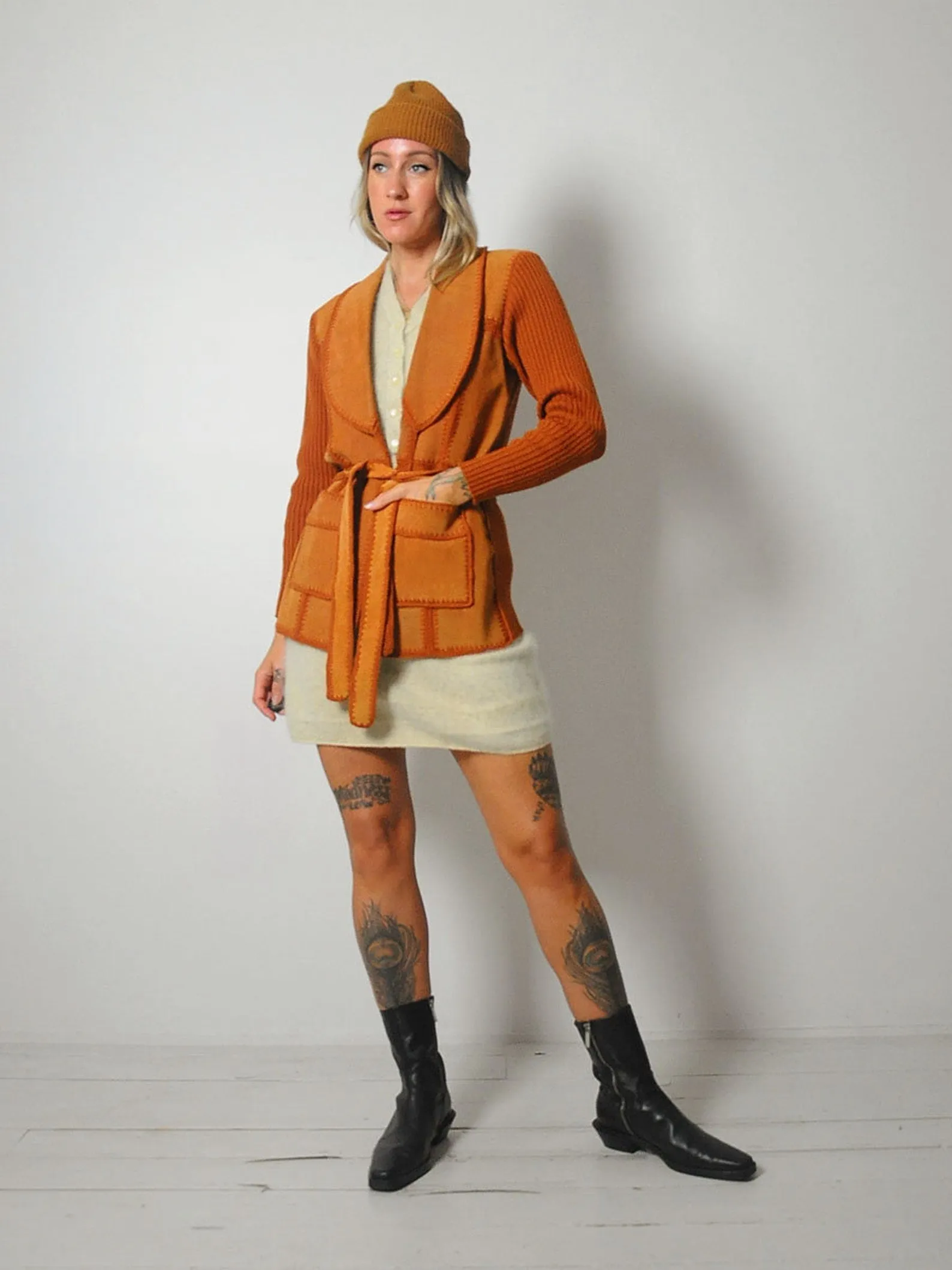 1970's Sienna Suede Knit Jacket