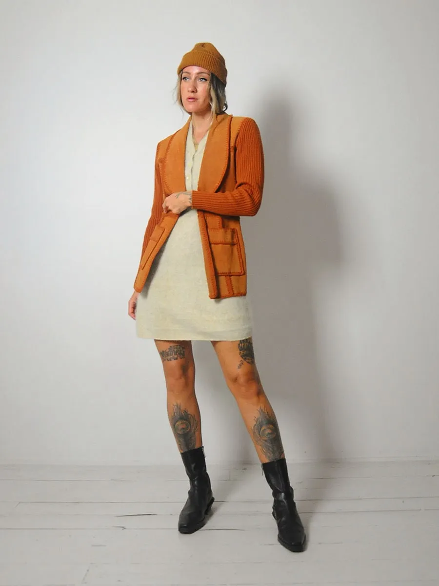 1970's Sienna Suede Knit Jacket