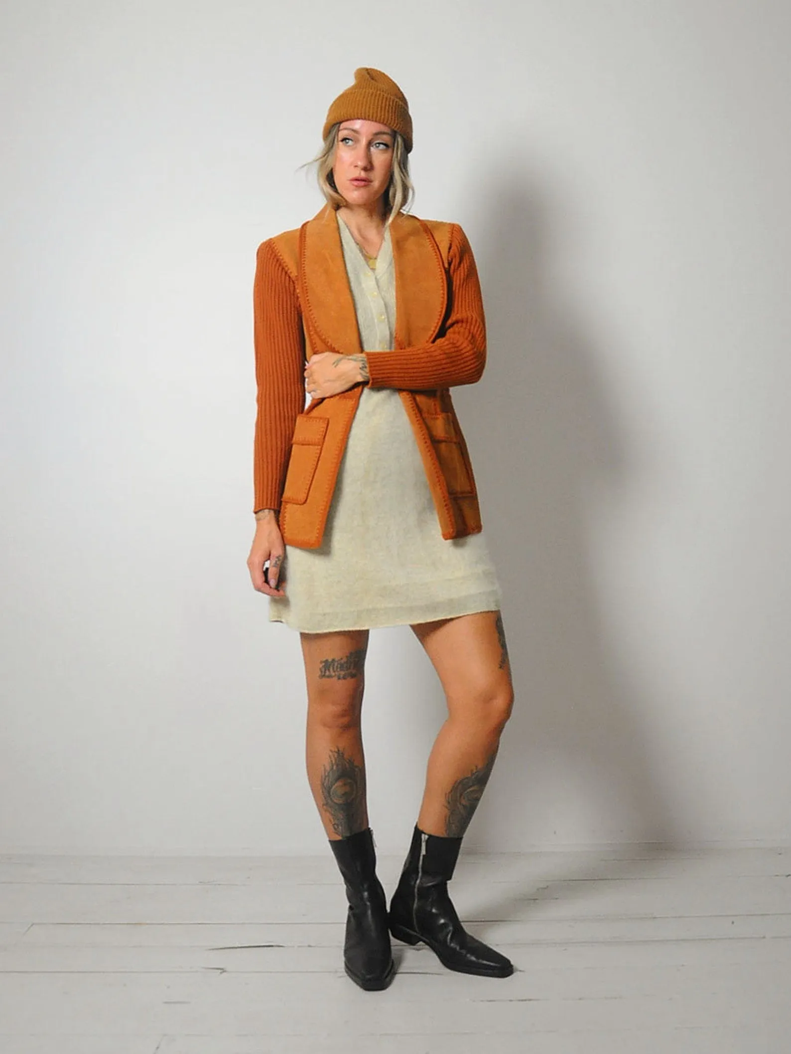 1970's Sienna Suede Knit Jacket