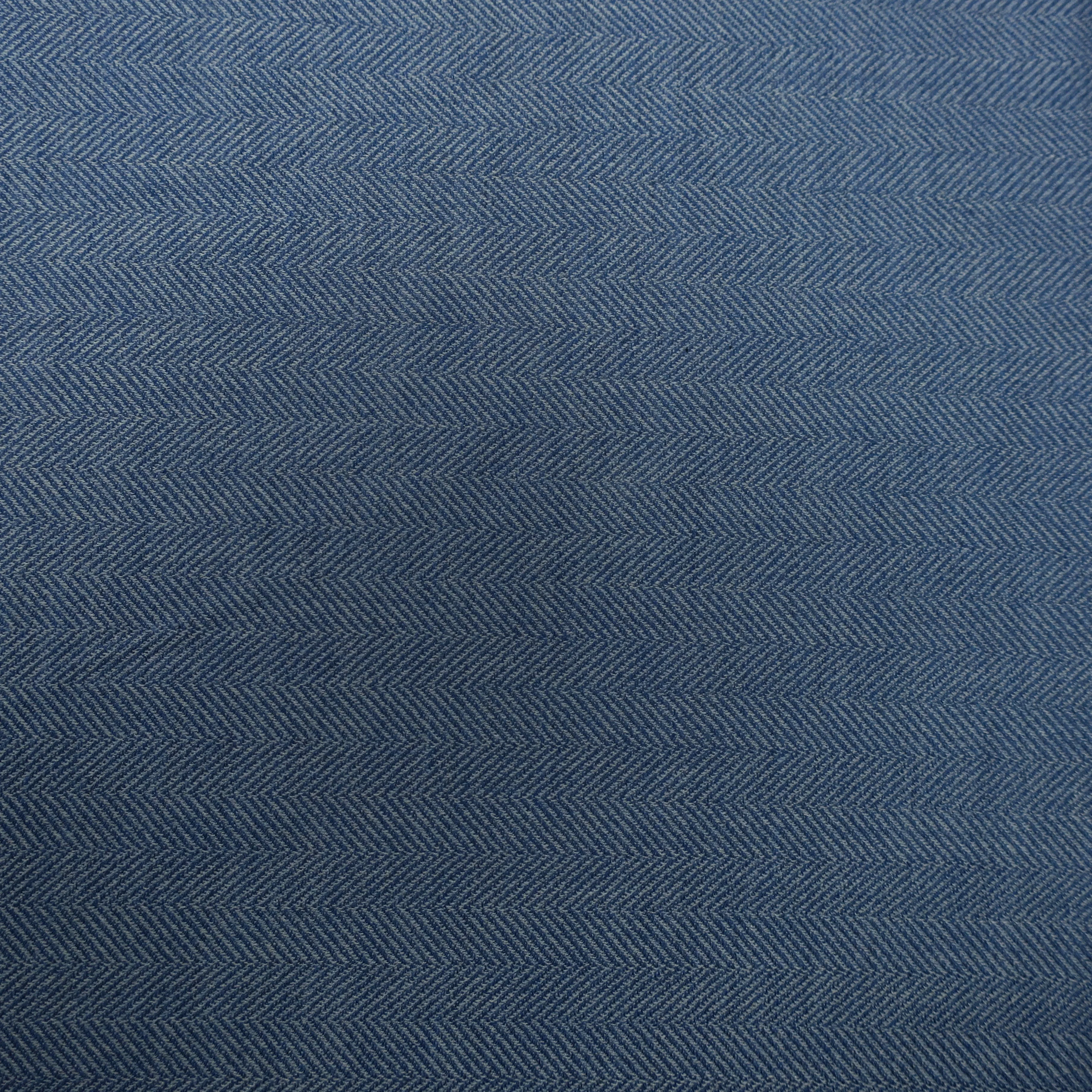 2 YDS Sky Blue Herringbone Cashmere and Silk Loro Piana Fabric