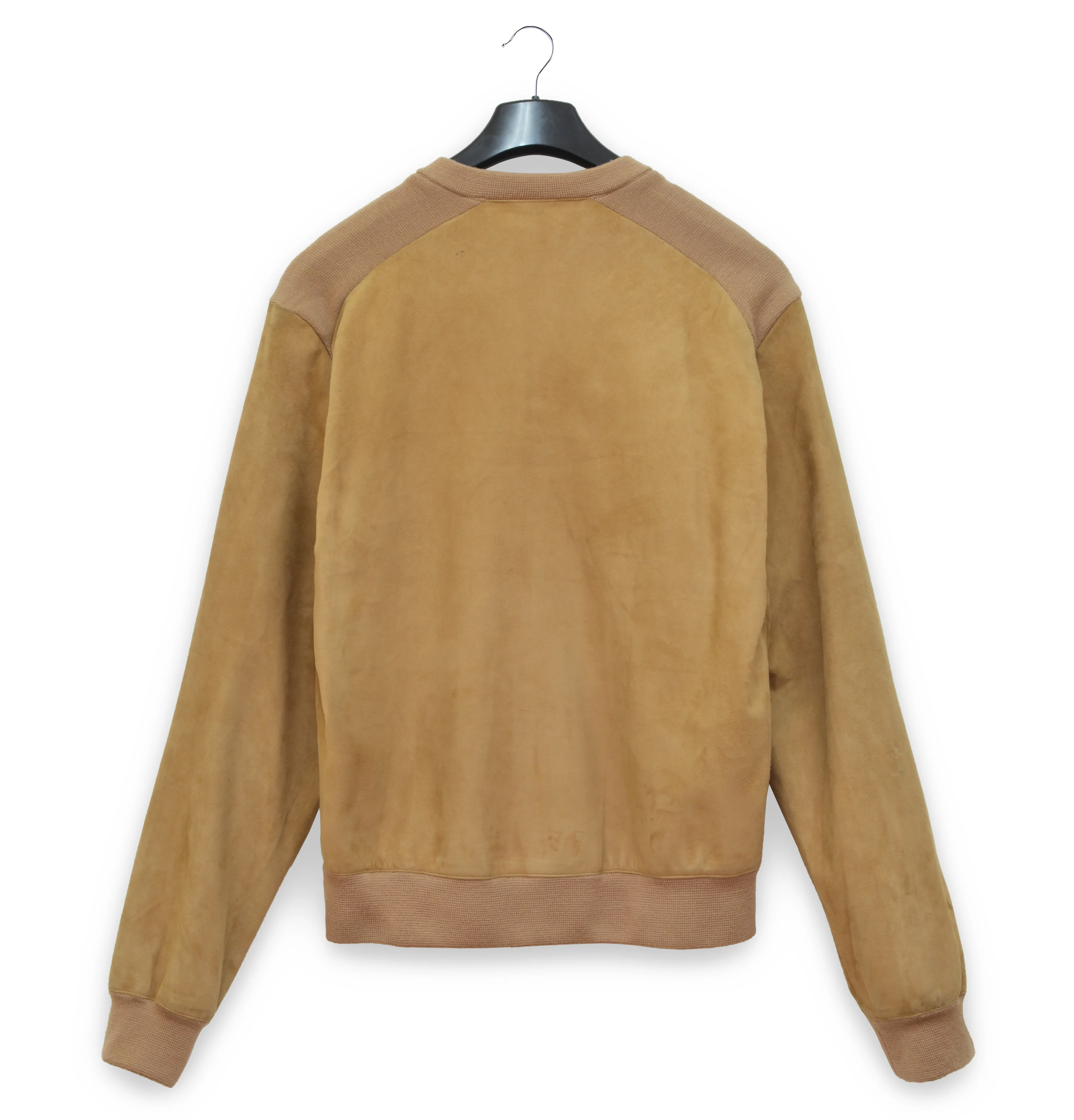 2000 Reversible Pullover with Knit Applications in Goat Suede