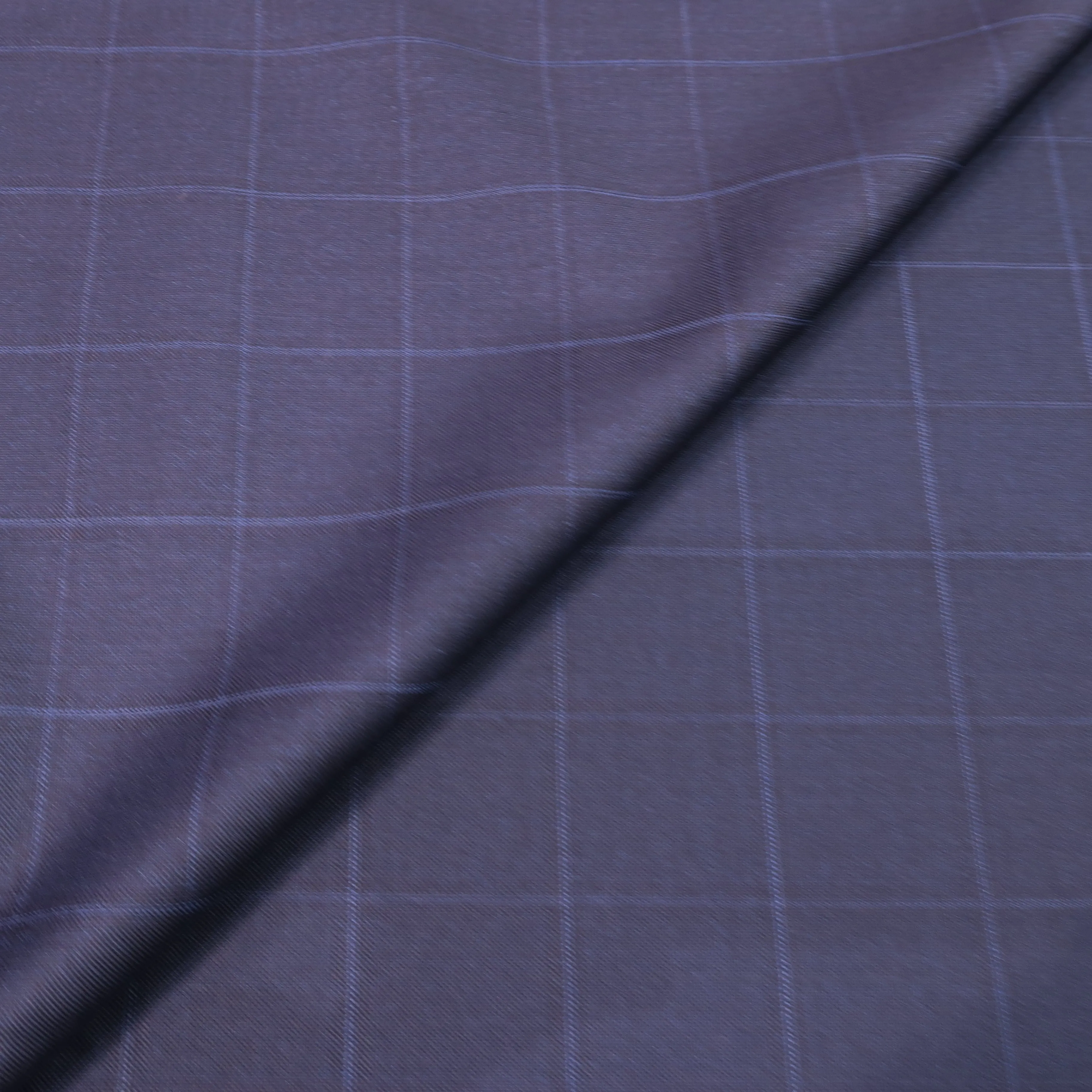 4.40 YDS Midnight Blue with Light Blue Stripes Super 170's Wool & Silk Loro Piana Fabric