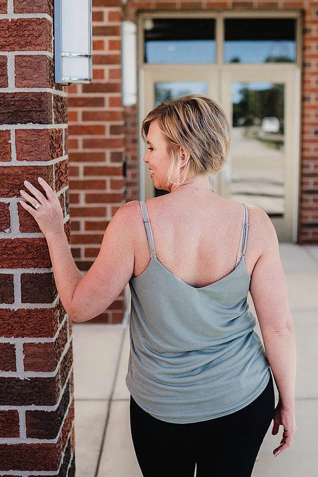 Adjustable Woven Knit Tank