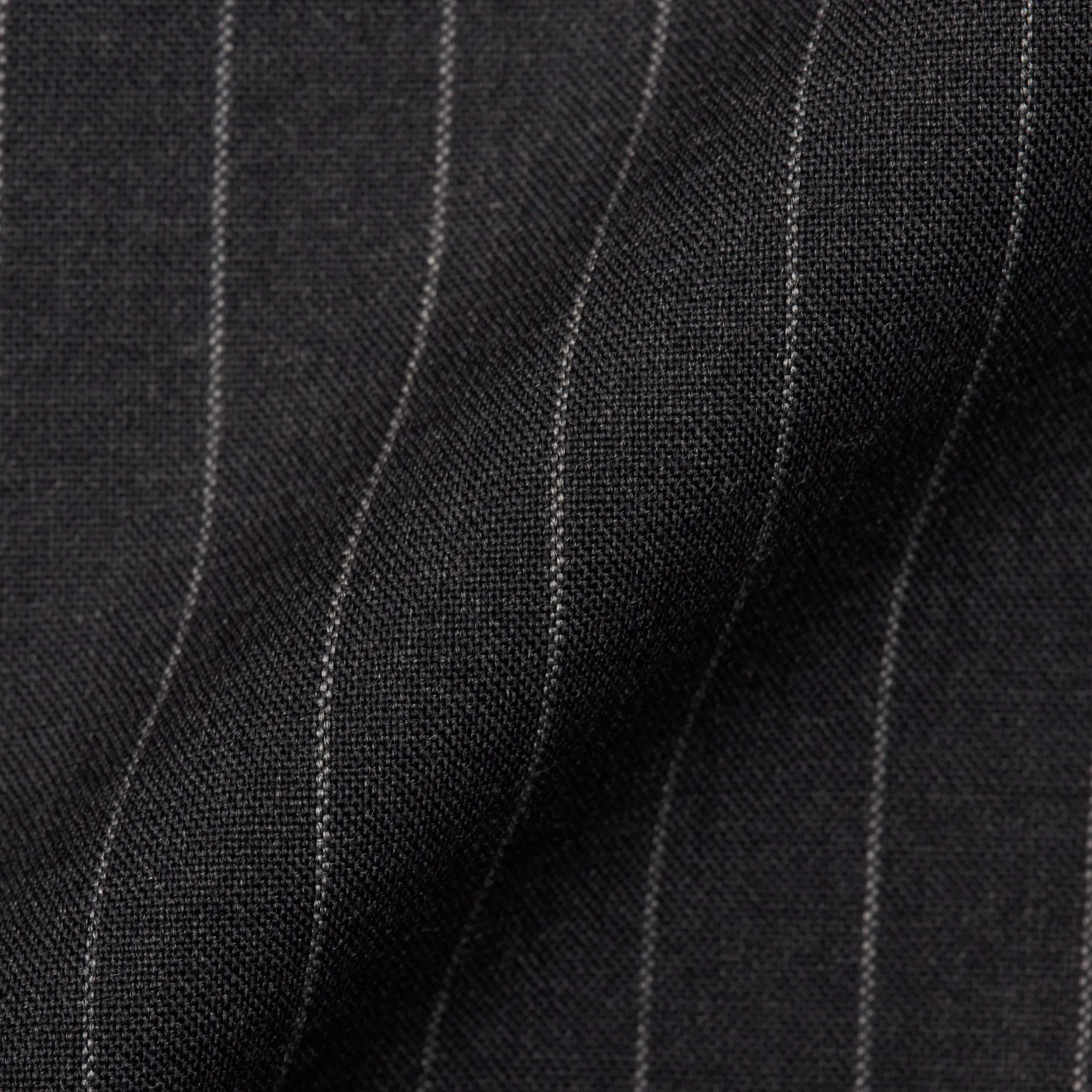 ANDERSON & SHEPPARD Savile Row Bespoke Gray Striped Wool-Mohair Suit US 44