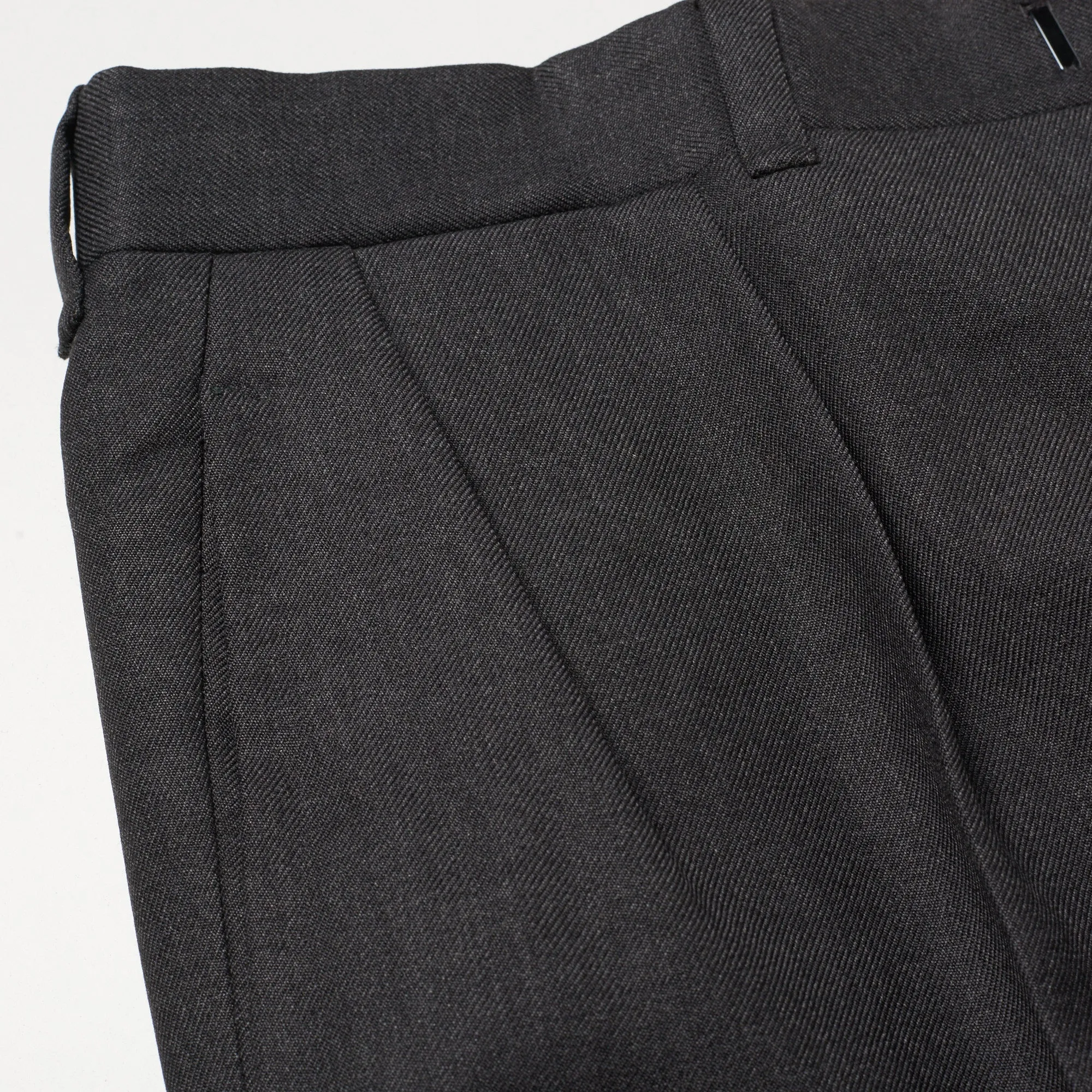 ANDERSON & SHEPPARD Savile Row Bespoke Gray Wool Pants EU 50 US 34