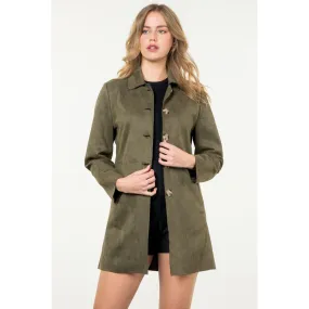 Aurelia Button Up Suede THML Coat