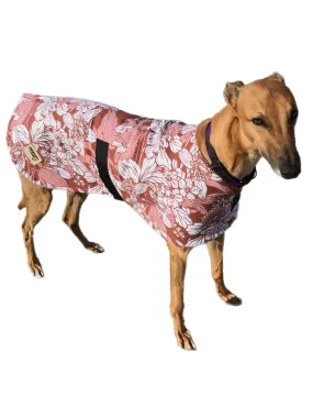 Autumn range classic style Greyhound coat in thick cotton & fleece washable