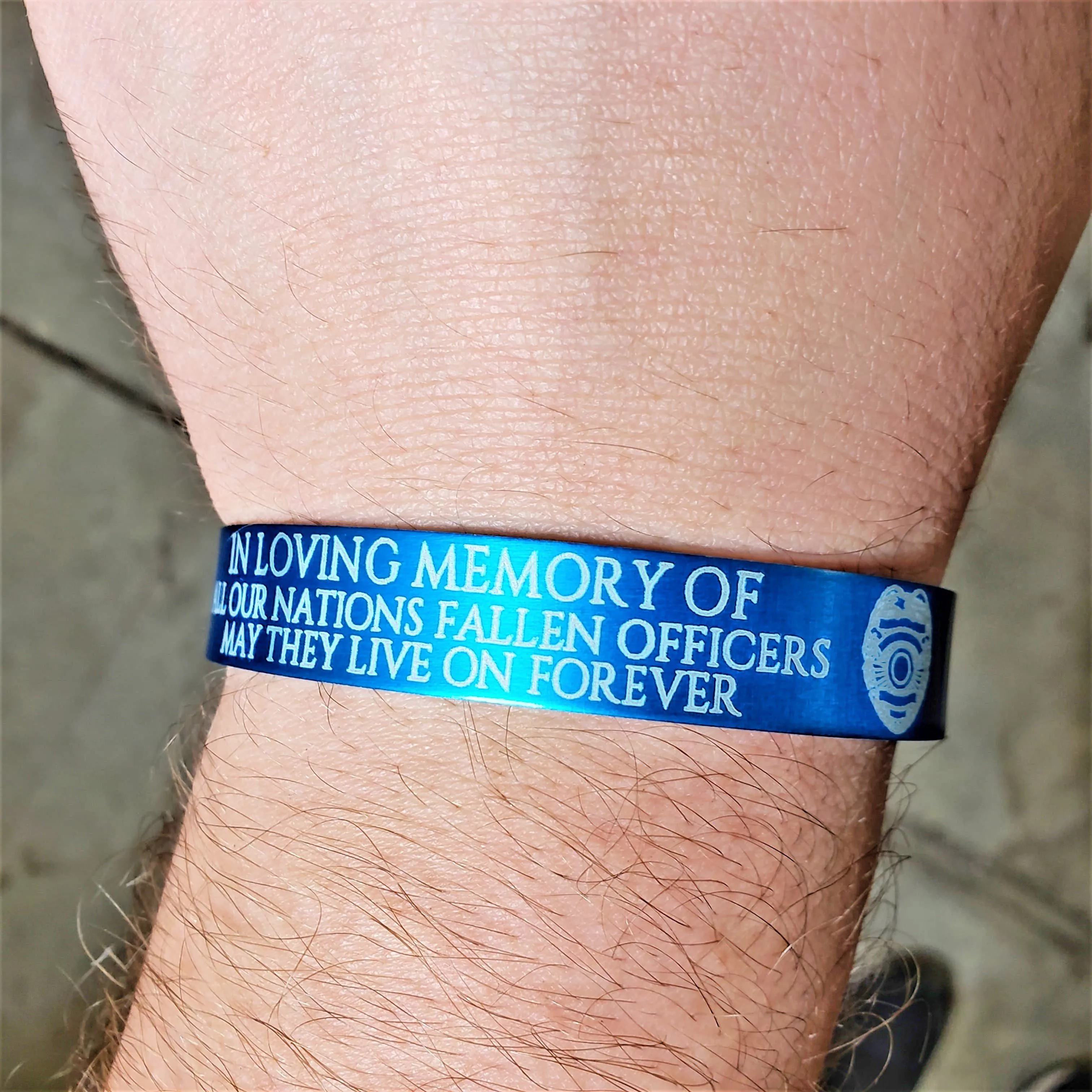 Back The Blue Memorial Bracelet