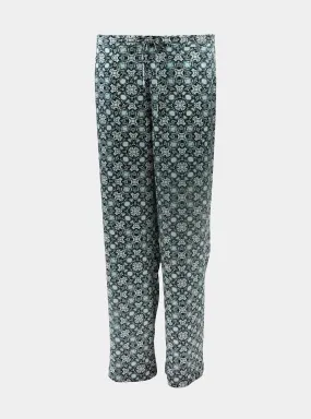 Black Crystal Neo Geo Silk Pyjama Pants