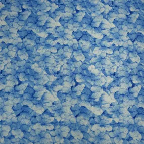 Blue Hydrangea Mist Italian Cotton Stretch Fabric