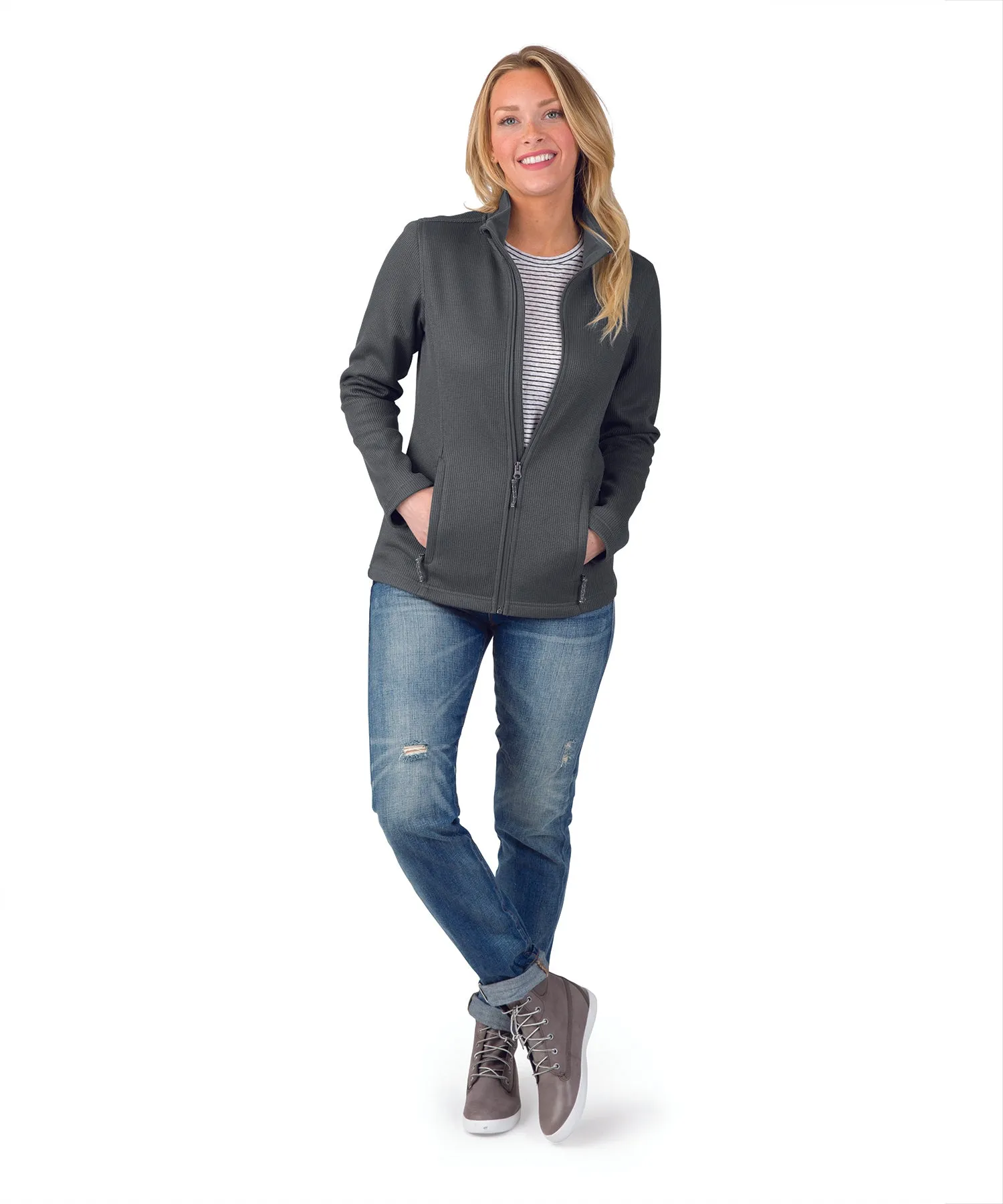 Charles River Women's Heritage Rib Knit Jacket