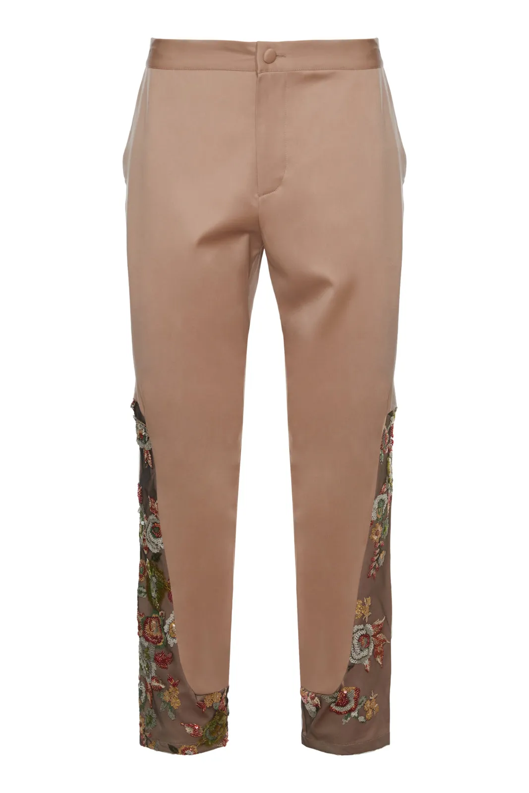 Cino Embroidered Dusty Pink Pants