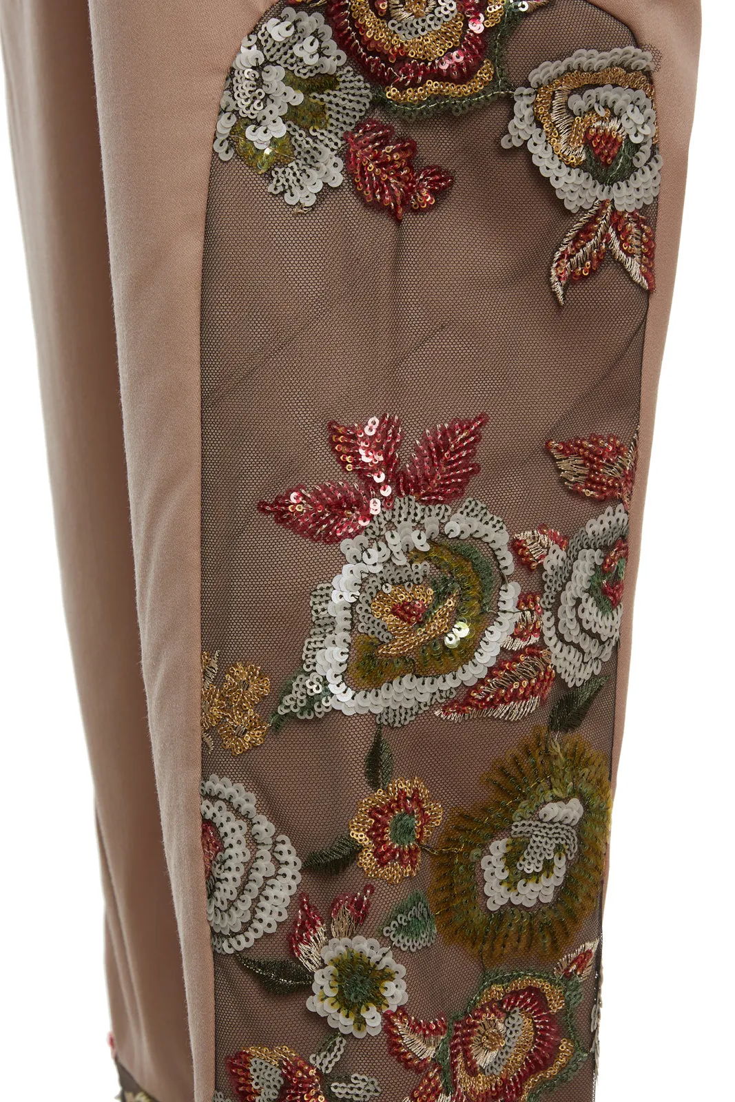 Cino Embroidered Dusty Pink Pants