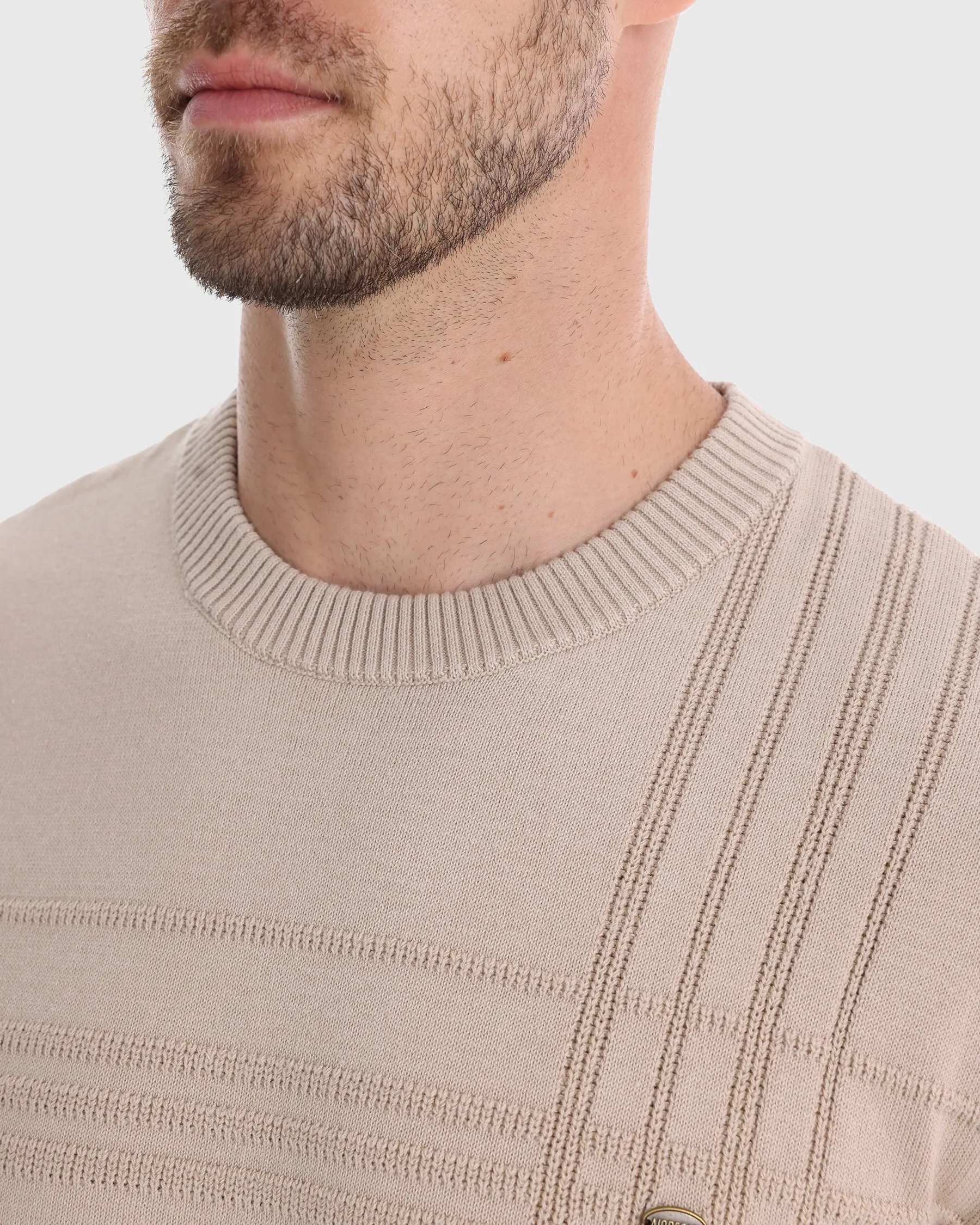 Crosshatch Crew Neck Sweater