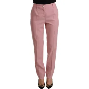 Dolce & Gabbana Elegant Pink High-Waisted Trousers