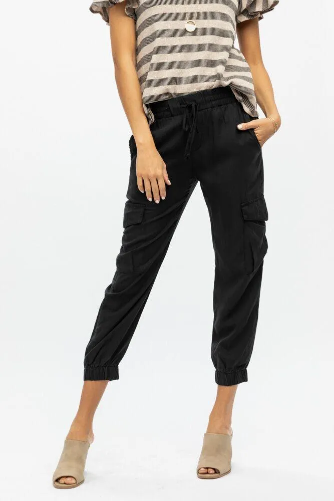 Downtown Cargo Joggers in Black