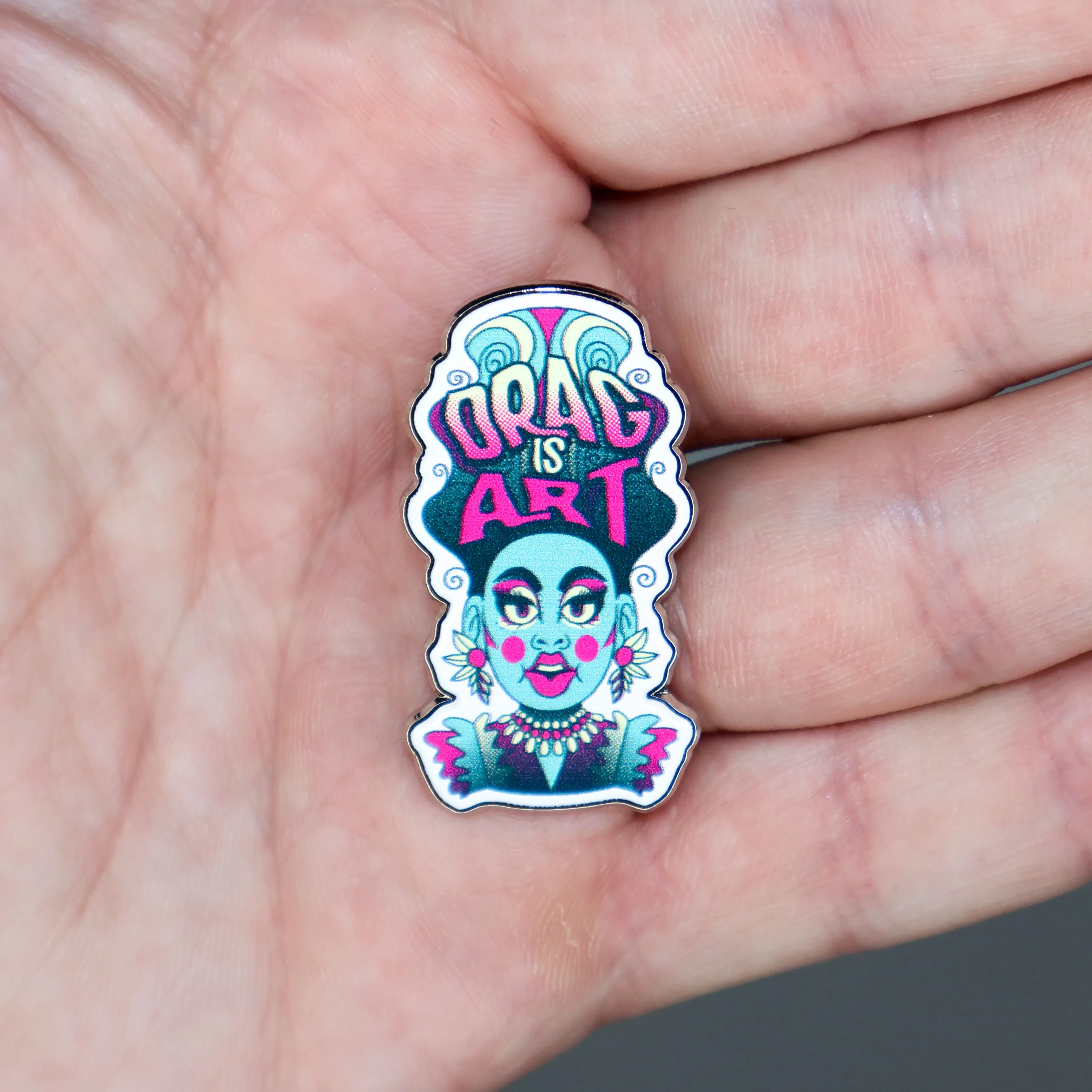 Drag is Art Enamel Pin