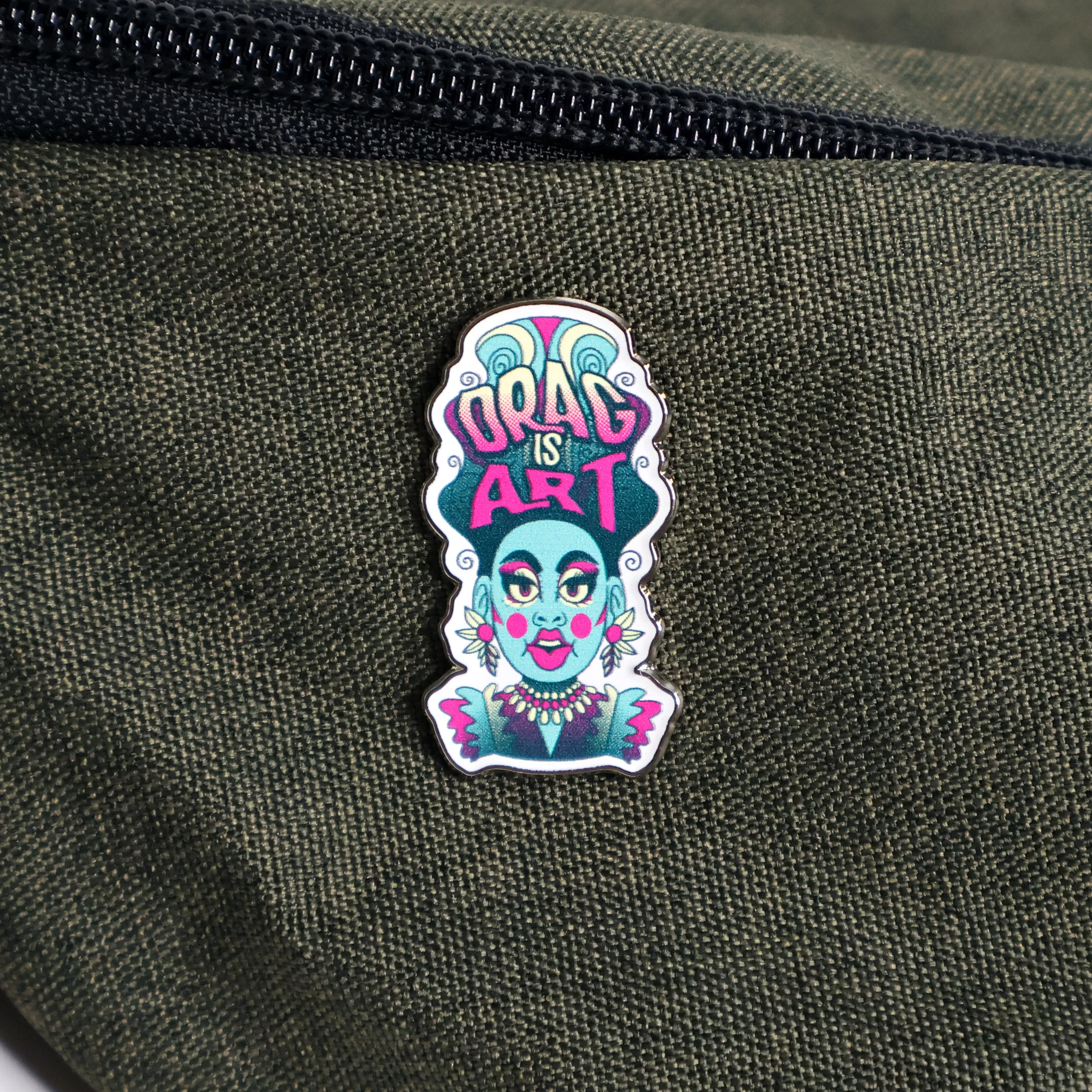 Drag is Art Enamel Pin