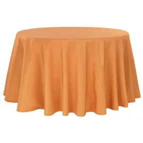 Economy Polyester Tablecloth 120" Round - Burnt Orange