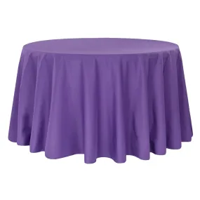 Economy Polyester Tablecloth 120" Round - Purple