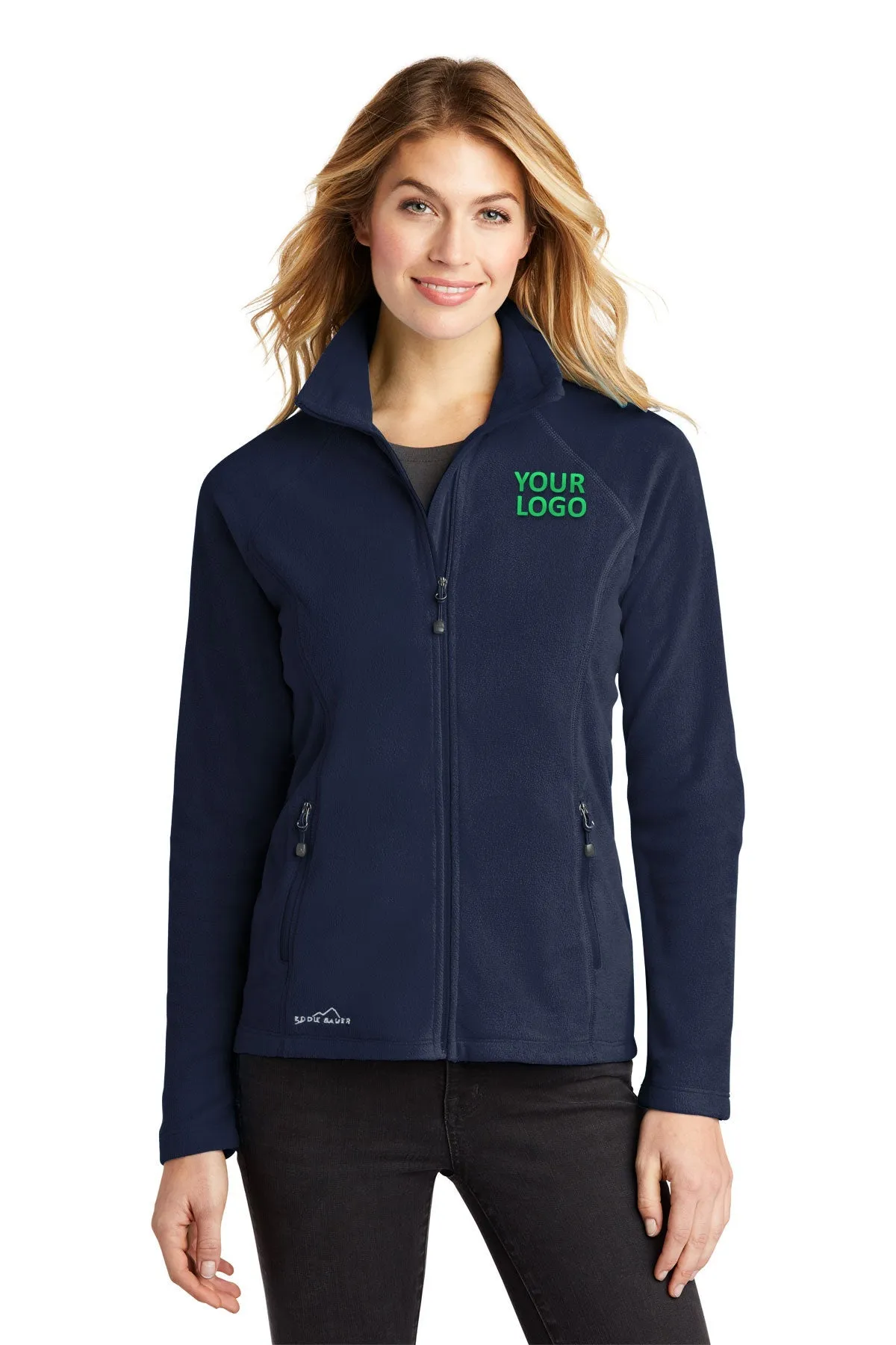 Eddie Bauer Ladies Custom Microfleece Jackets, Navy