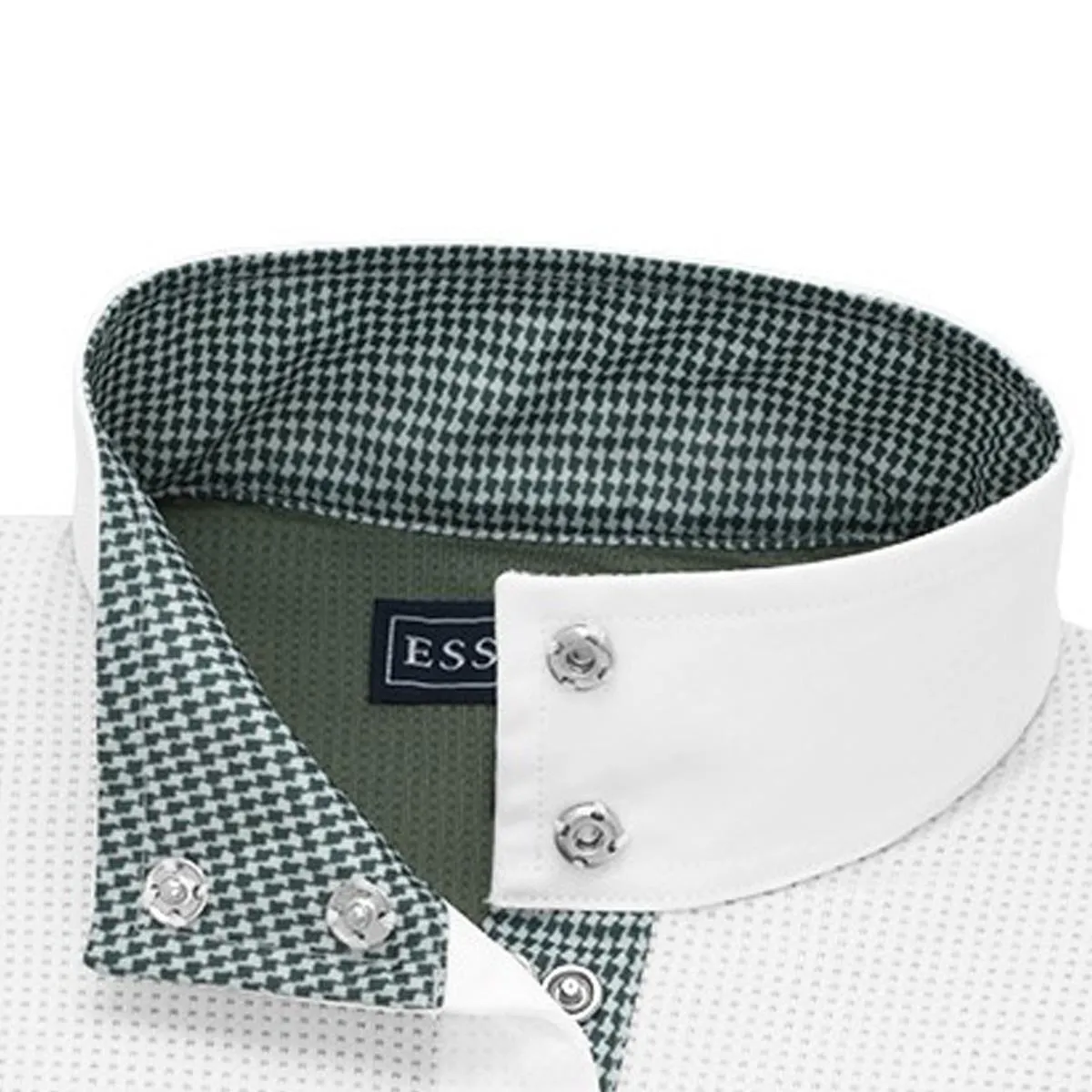 Essex Classics Ladies "Houndstooth Green" Luna Performance Short Sleeve Show Shirt