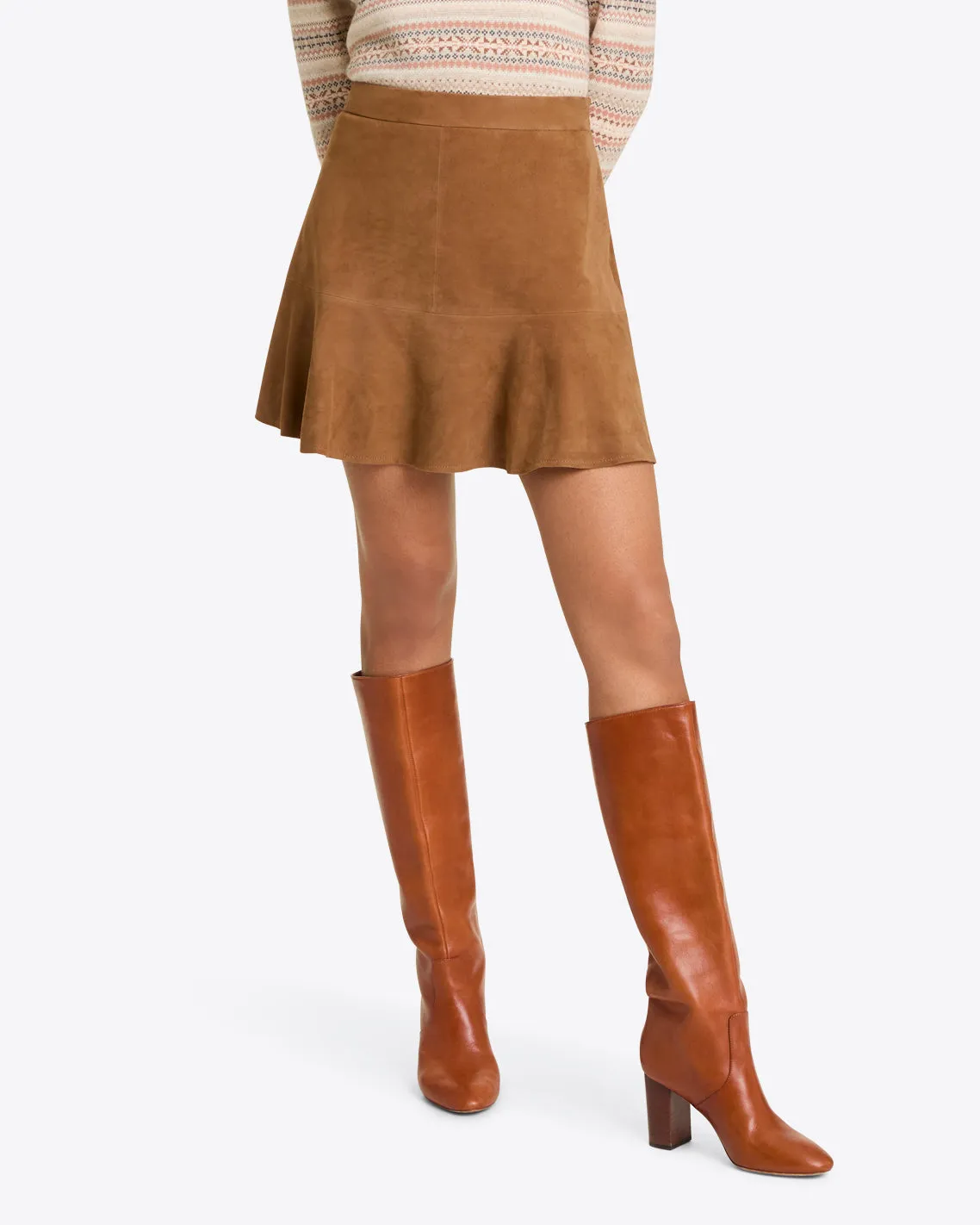 Flutter Skirt in Suede