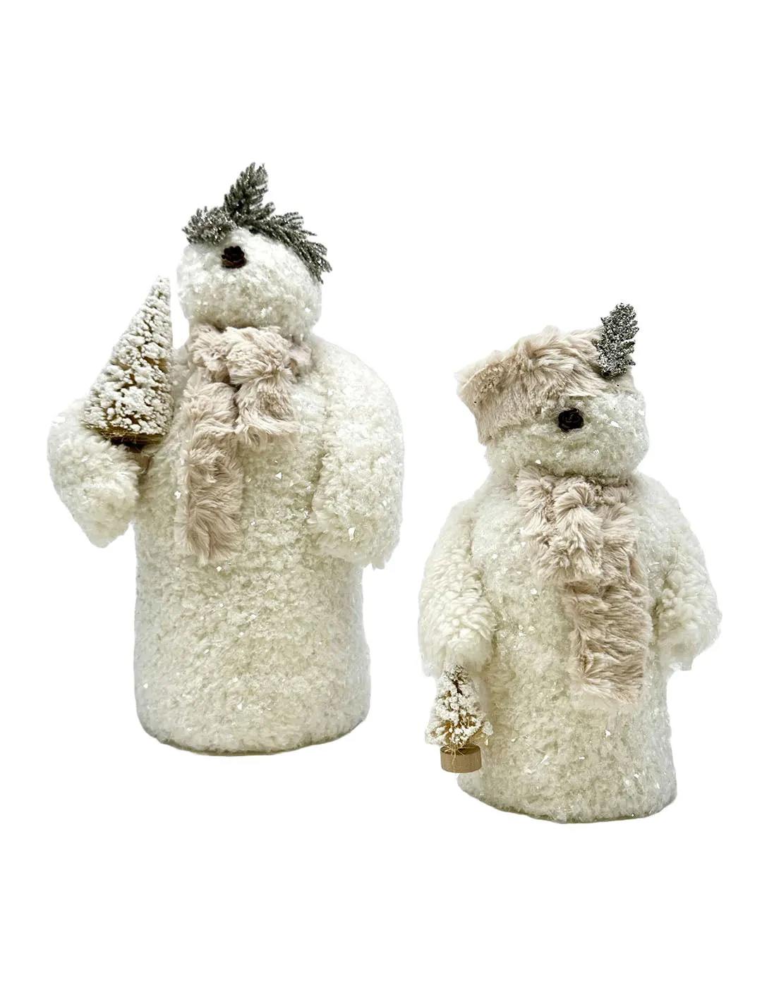 Frosty Snowman, Small - Cream Sherpa Fur