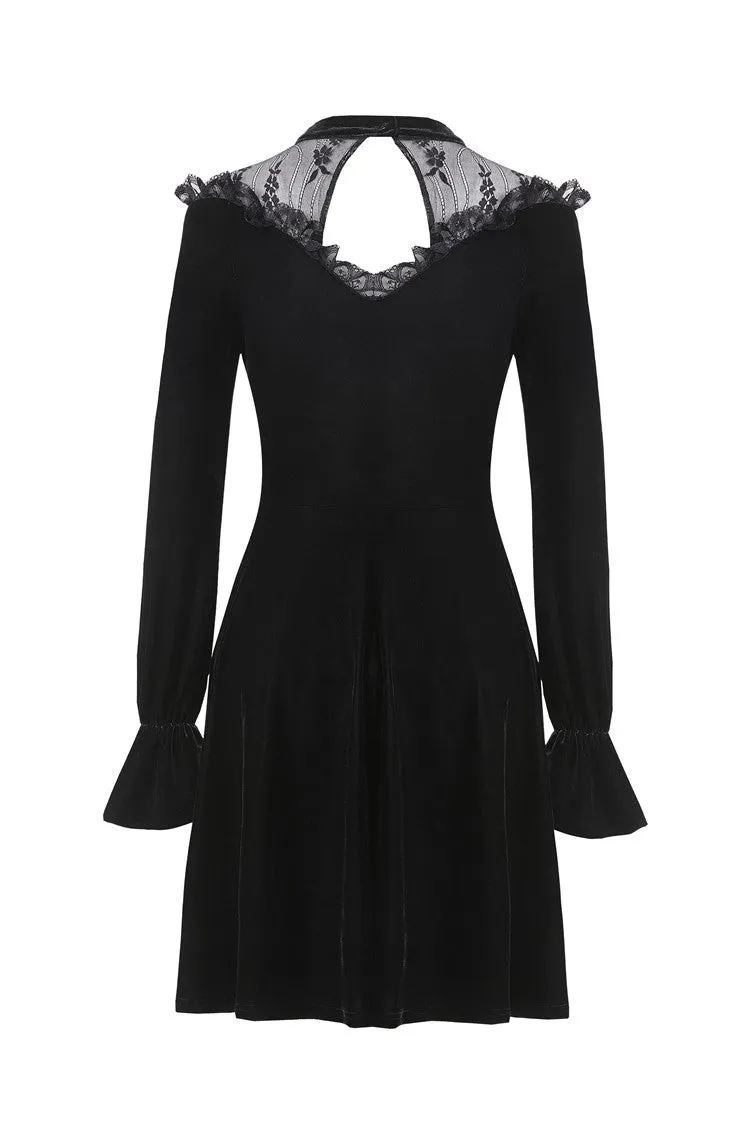 Gothic cross lacey velvet dress DW245