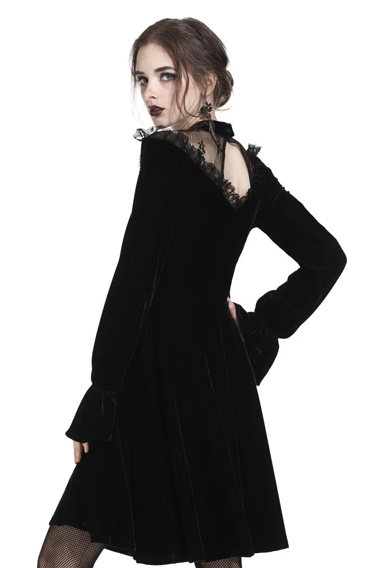 Gothic cross lacey velvet dress DW245