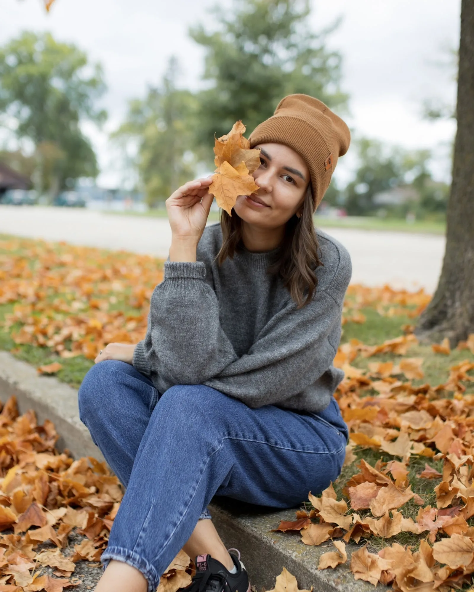 HAAKWEAR Knit Cuffed Beanie - Camel Brown, Made in USA