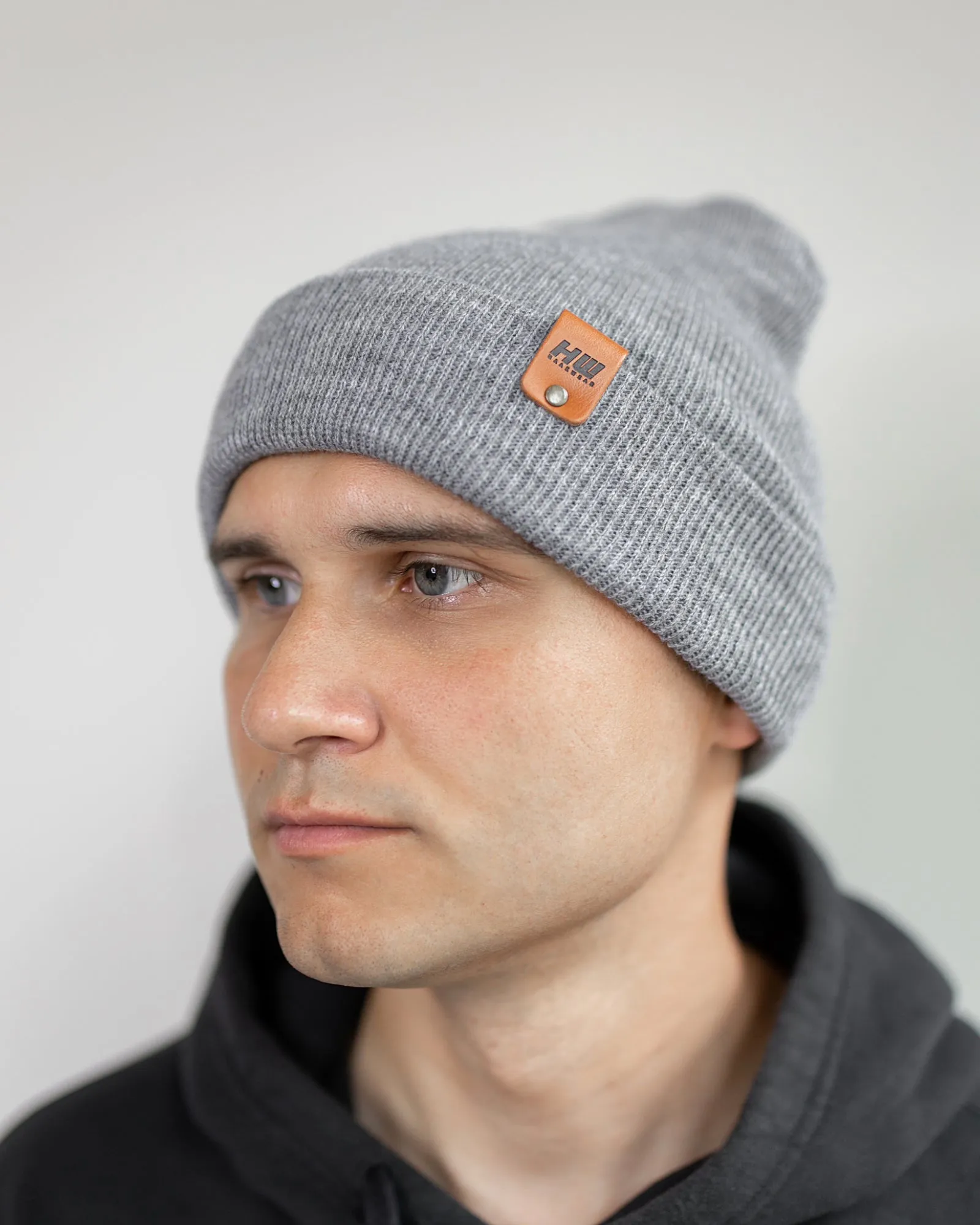 HAAKWEAR Knit Cuffed Beanie - Koala Gray, Made in USA