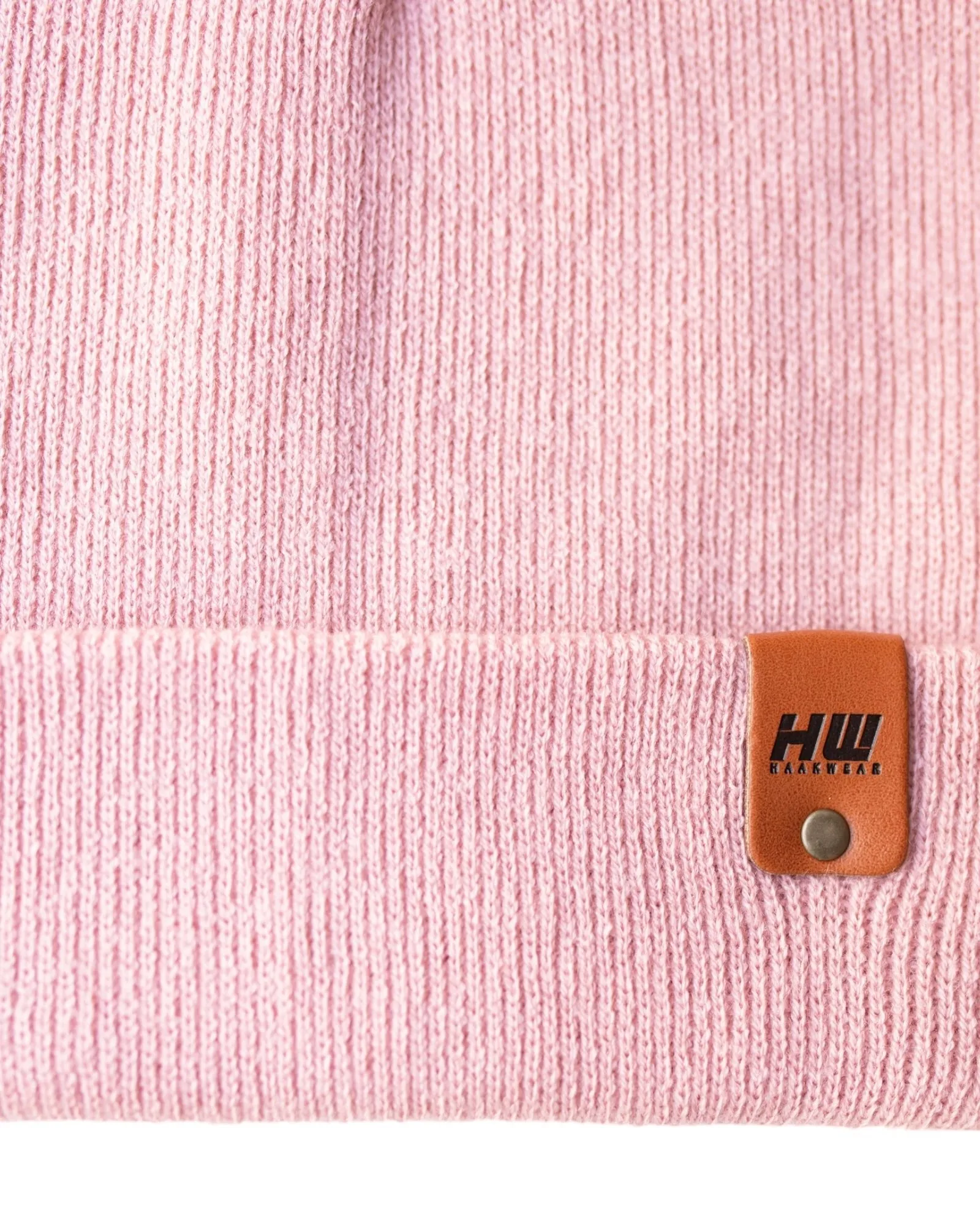 HAAKWEAR Knit Cuffed Beanie - Pearl Pink,  Made in USA