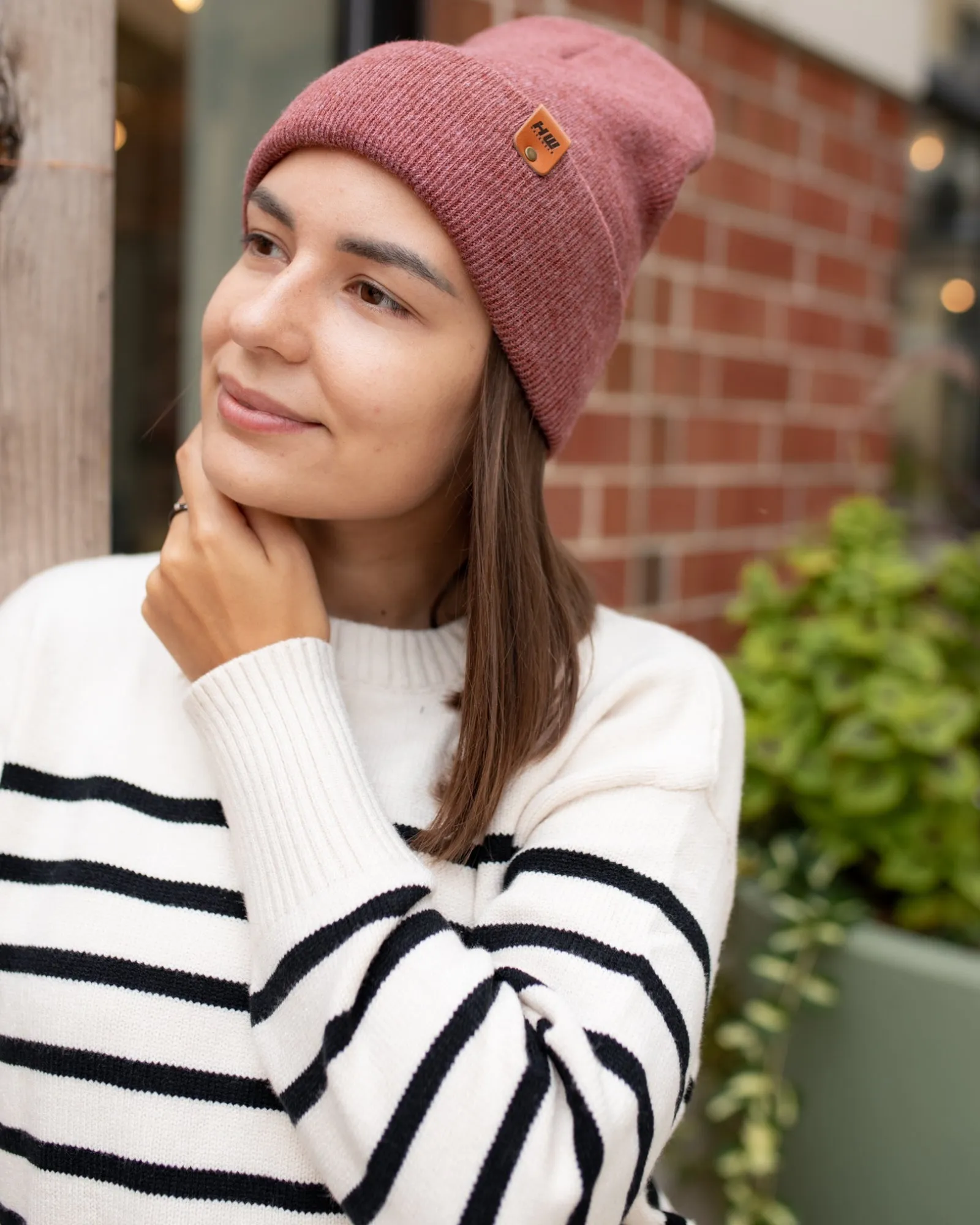 HAAKWEAR Knit Cuffed Beanie - Rusty Burgundy, Made in USA