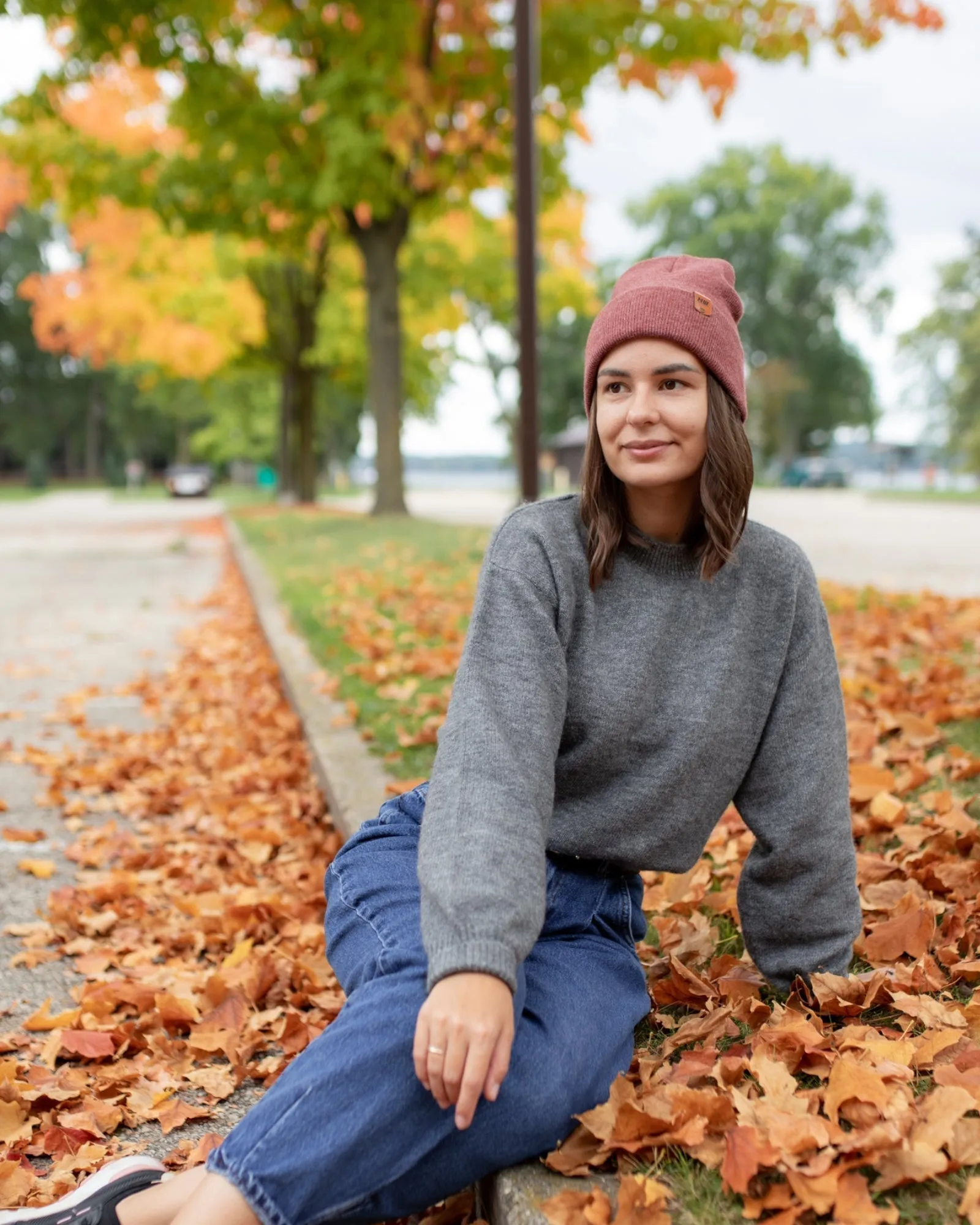 HAAKWEAR Knit Cuffed Beanie - Rusty Burgundy, Made in USA