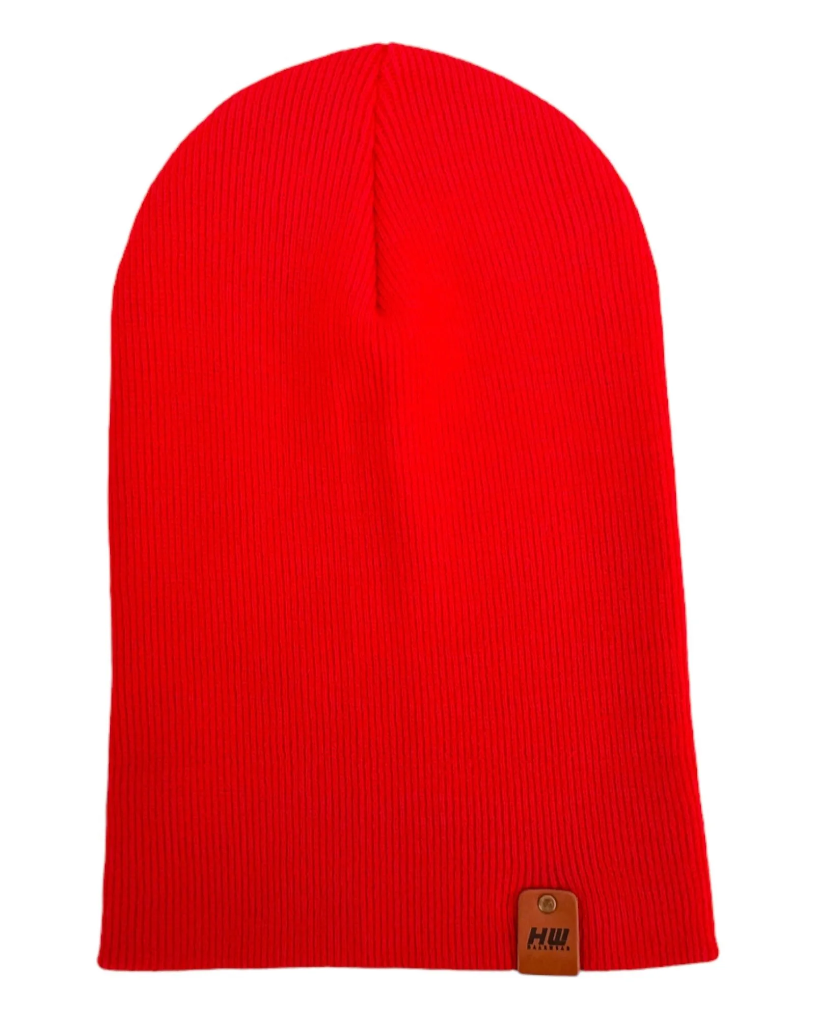 HAAKWEAR Knit Cuffed Beanie - Scarlet Red, Made in USA