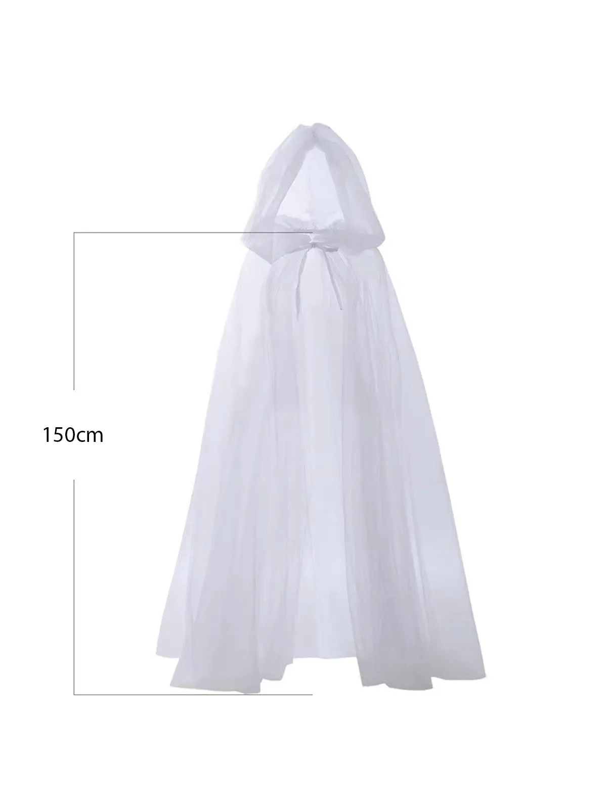 Halloween Latest Gothic Tulle Hooded Cape Cloak