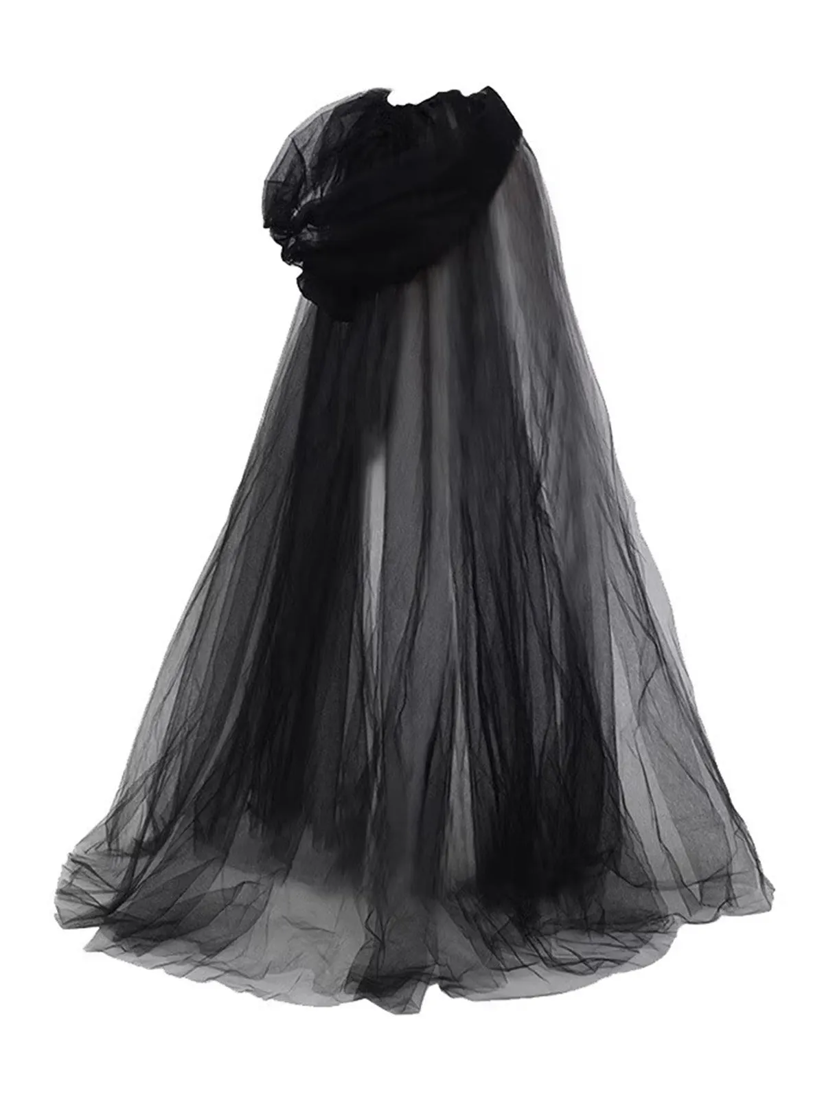 Halloween Latest Gothic Tulle Hooded Cape Cloak