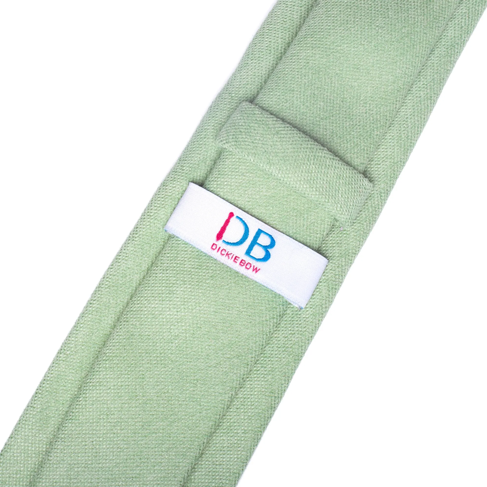 Harrison Sage Green Cotton Tie, Pocket Square and Eucalyptus Braces Set