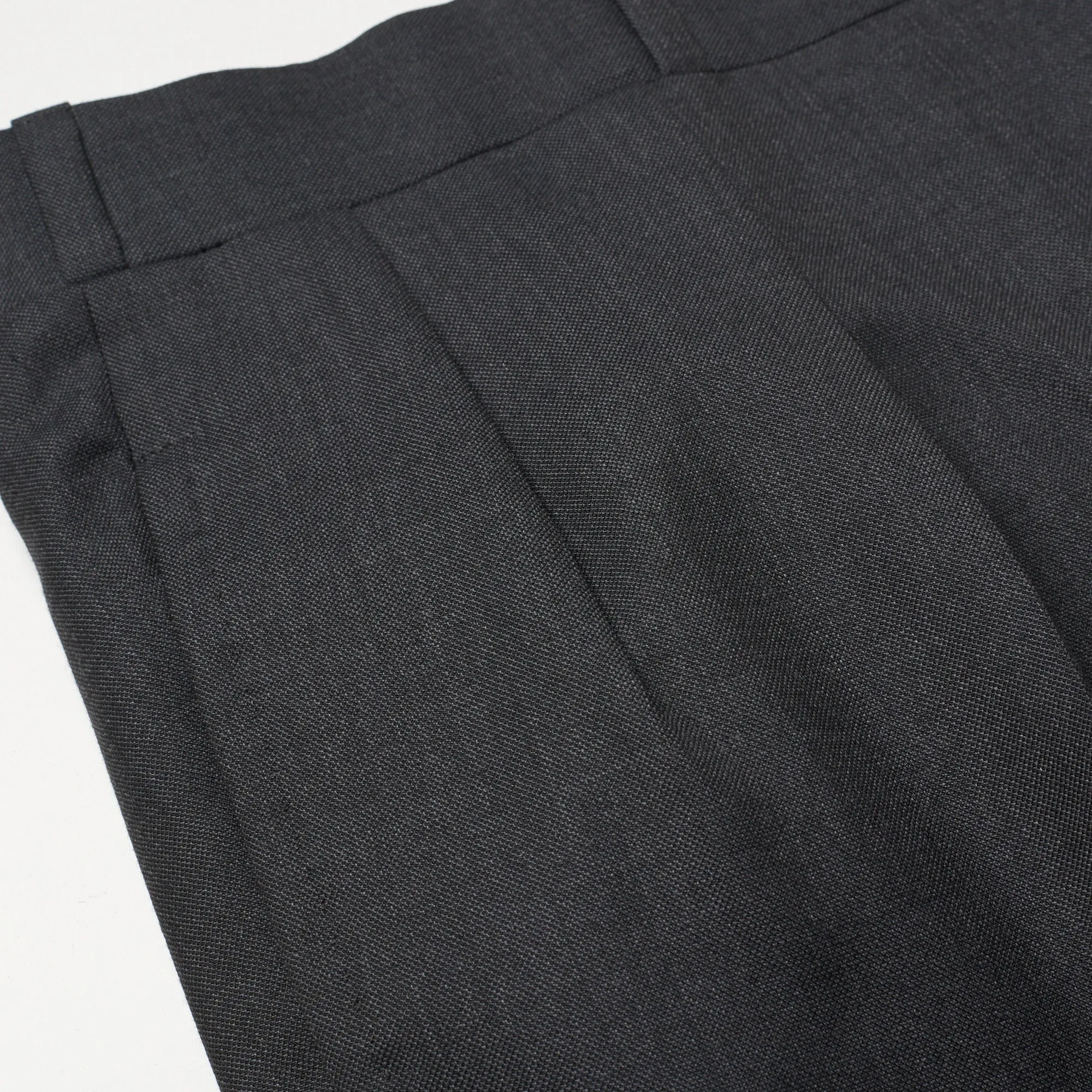 HENRY POOLE Savile Row Bespoke Dark Gray Wool Pants EU 50 US 34