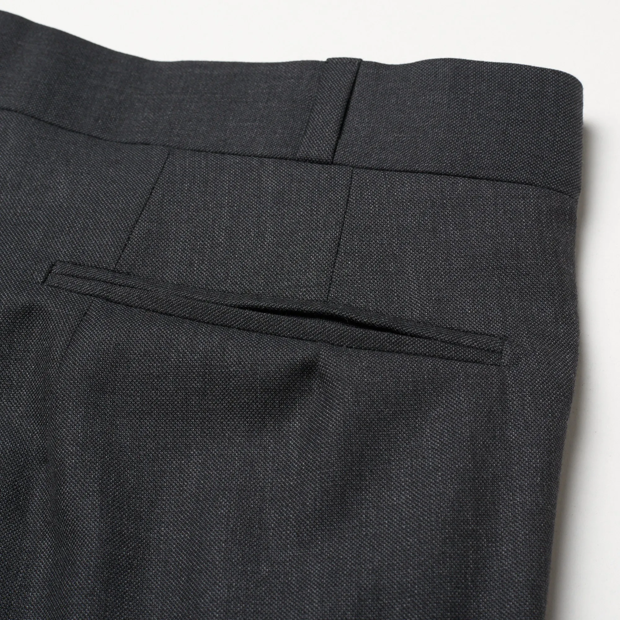 HENRY POOLE Savile Row Bespoke Dark Gray Wool Pants EU 50 US 34