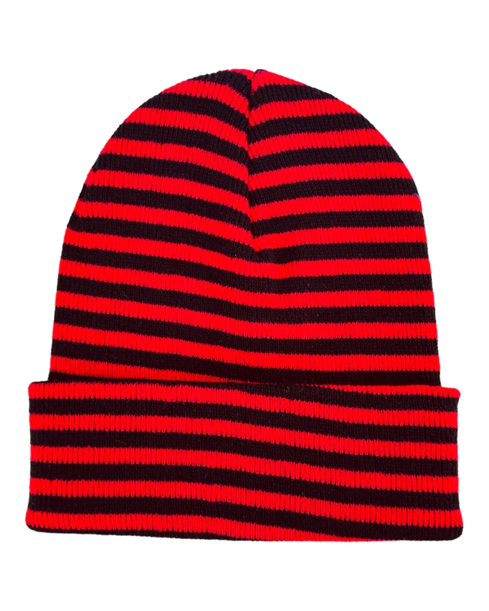 HW6064 HAAKWEAR Traditional RORO Cuffed Beanie - Black/Red, Made in USA