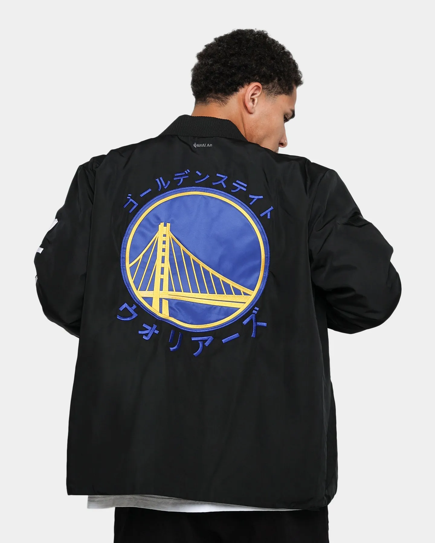 Hyperfly X NBA Golden State Warriors Katakana Kimono Black