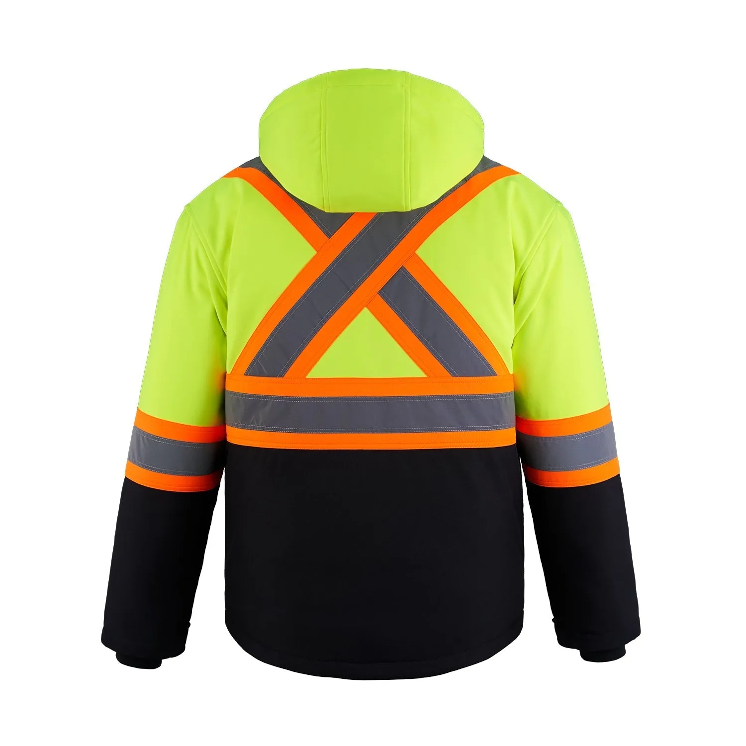 L01310 - Freightliner - Hi-Vis Insulated Softshell Jacket w/ Detachable Hood