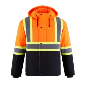 L01310 - Freightliner - Hi-Vis Insulated Softshell Jacket w/ Detachable Hood