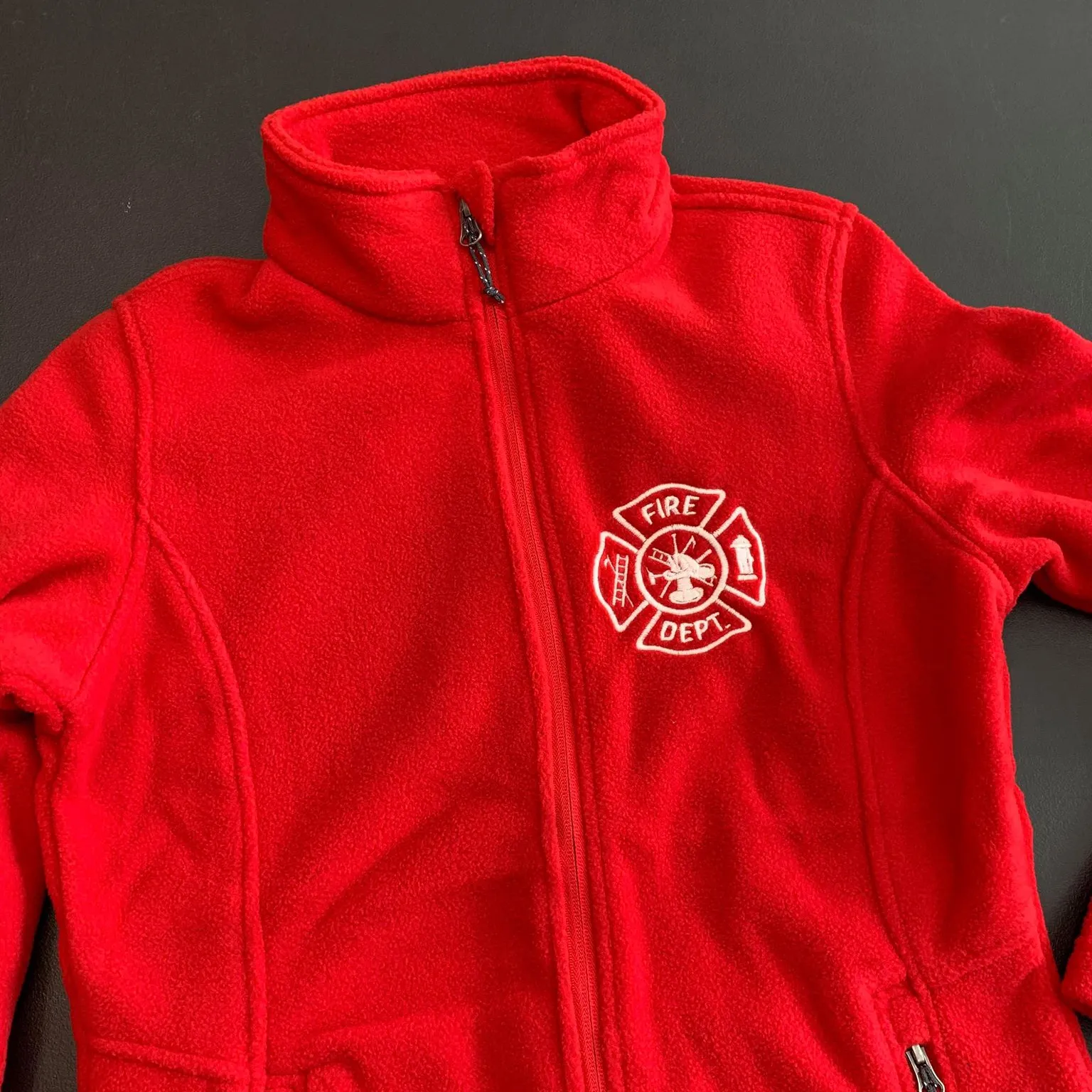 Ladies Microfleece Fire Department Badge Jacket