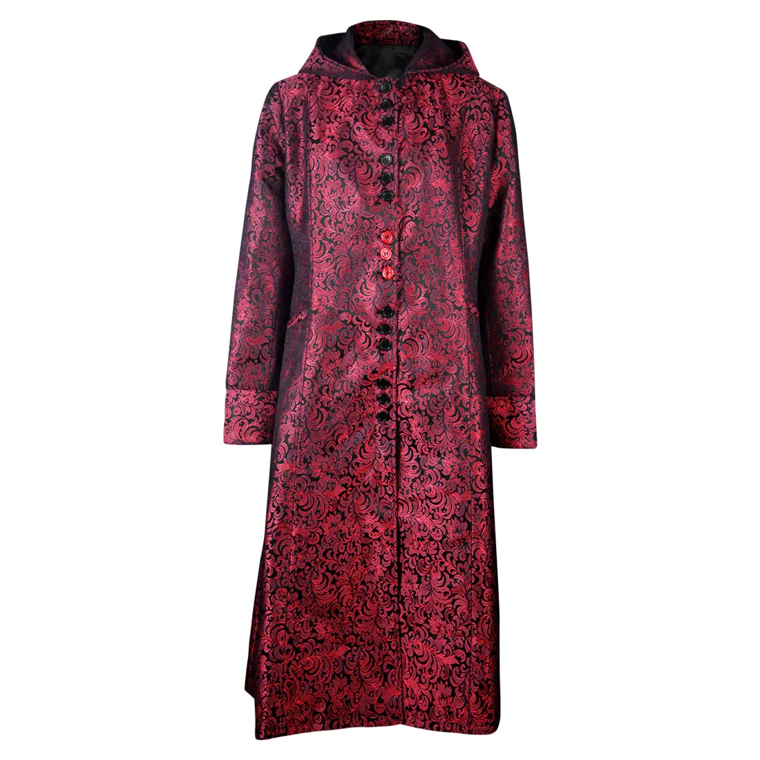 Ladies Red Gothic Long Coat