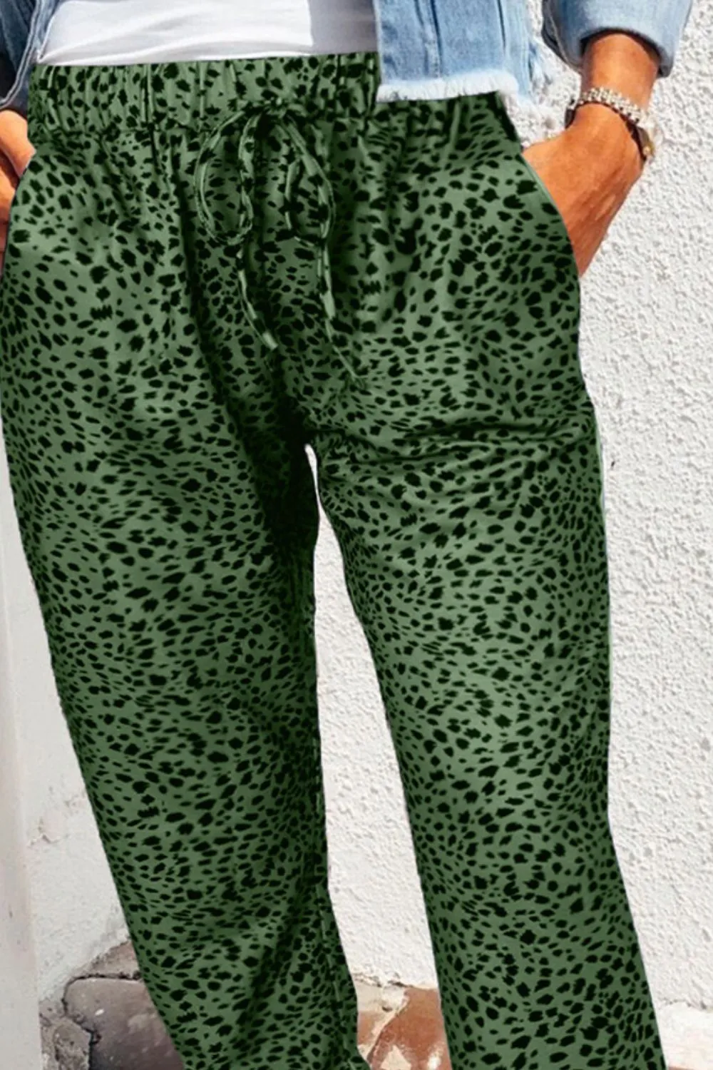 Leopard Print Joggers with Pockets